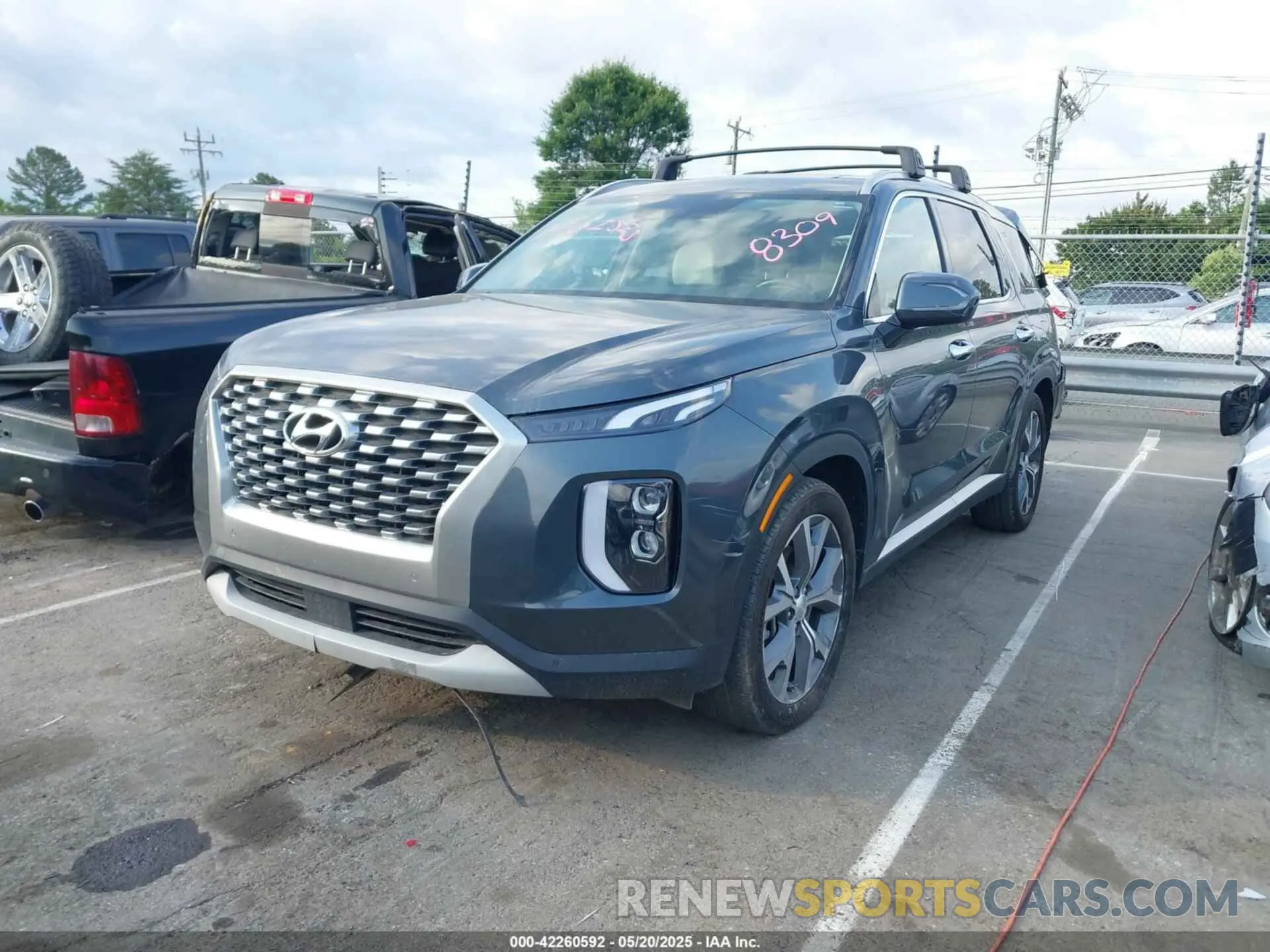 2 fotografías del automóvil dañado KM8R44HE5MU238309 HYUNDAI PALISADE 2021