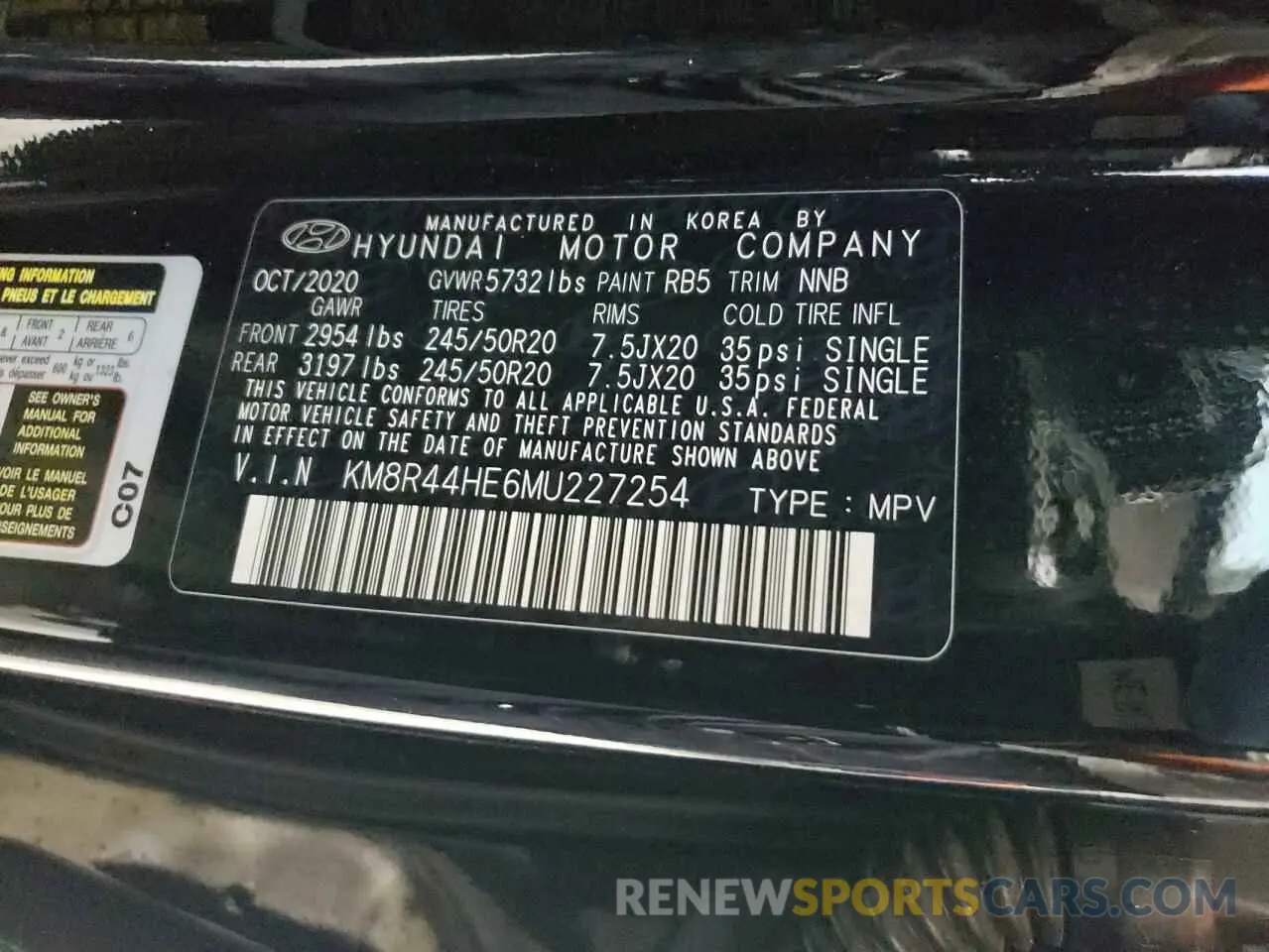 15 fotografías del automóvil dañado KM8R44HE6MU227254 HYUNDAI PALISADE 2021