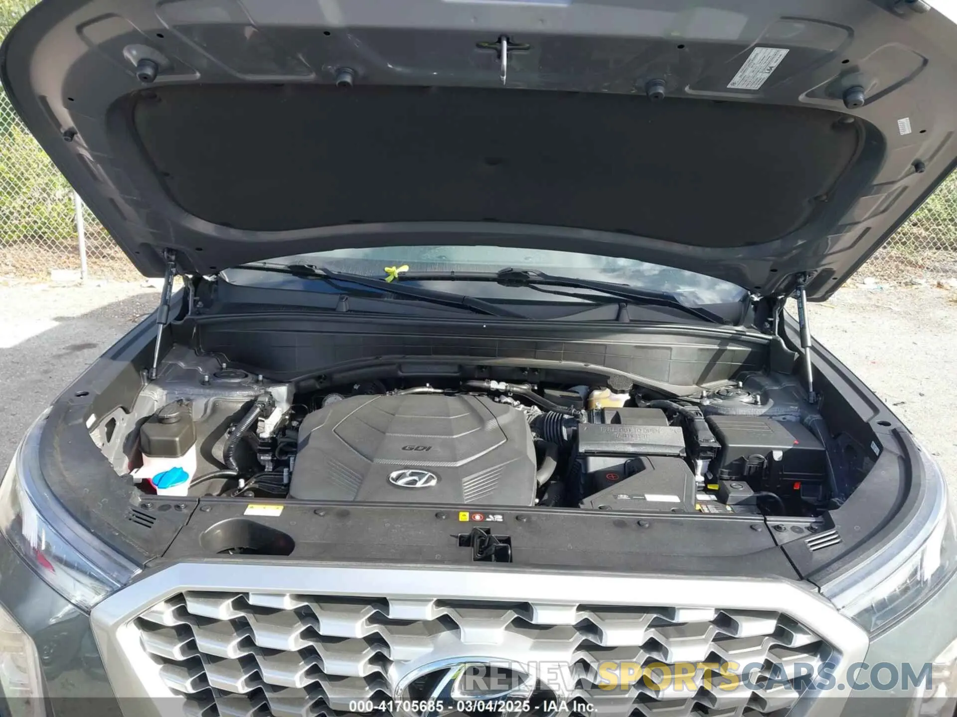 10 fotografías del automóvil dañado KM8R44HE8MU302360 HYUNDAI PALISADE 2021