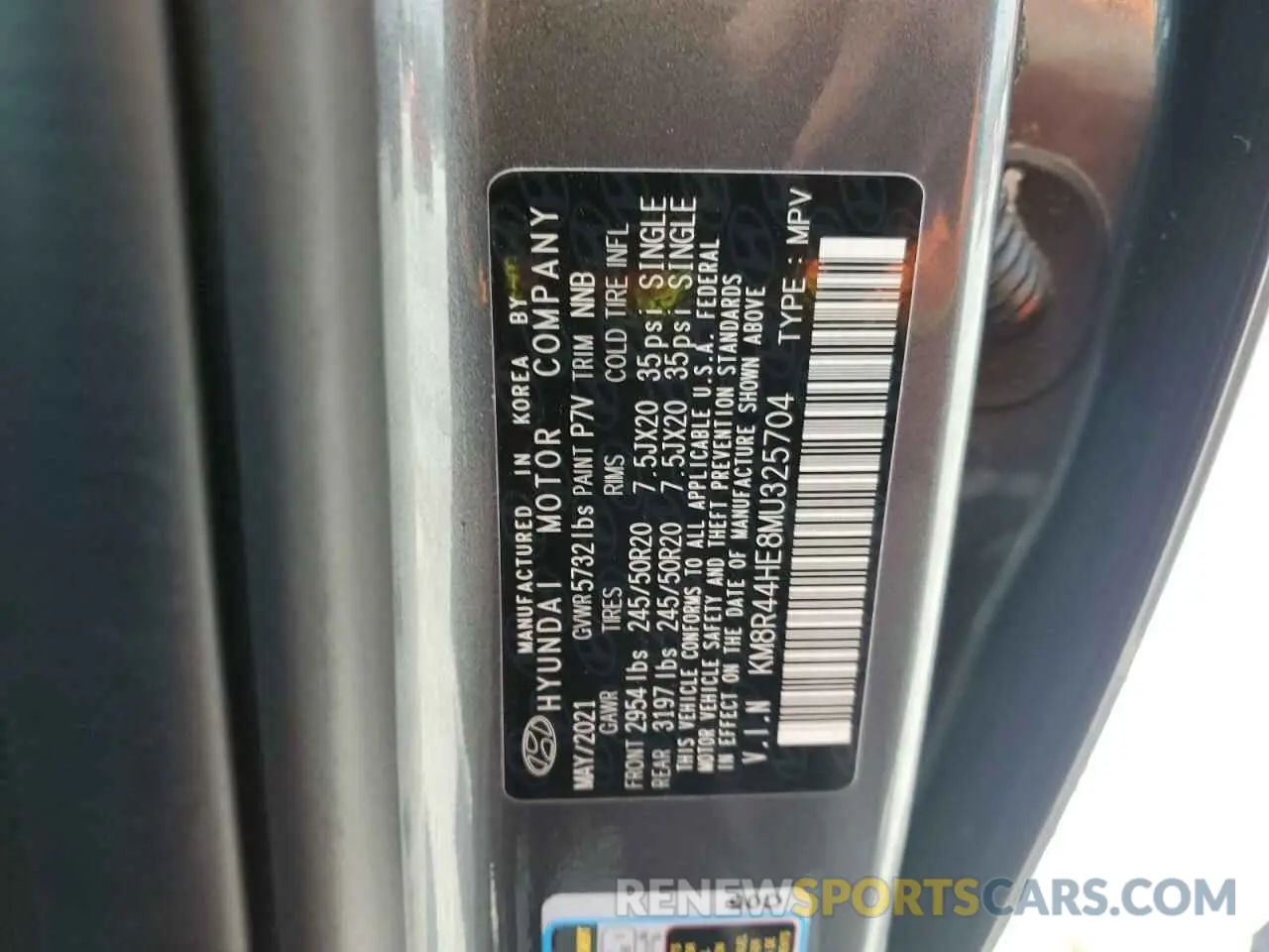 13 fotografías del automóvil dañado KM8R44HE8MU325704 HYUNDAI PALISADE 2021
