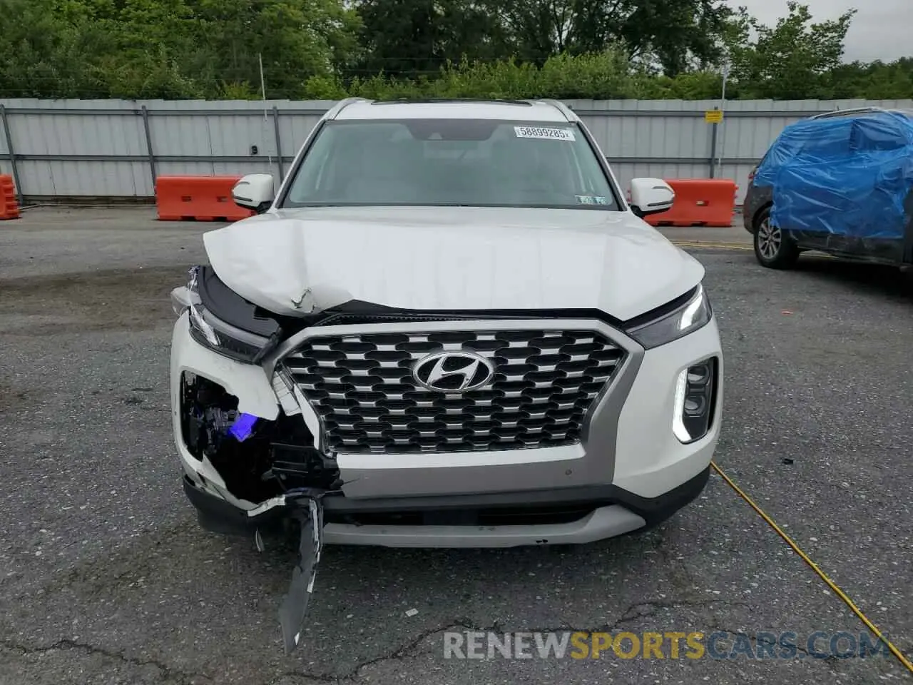 5 fotografías del automóvil dañado KM8R4DHE6MU245060 HYUNDAI PALISADE 2021