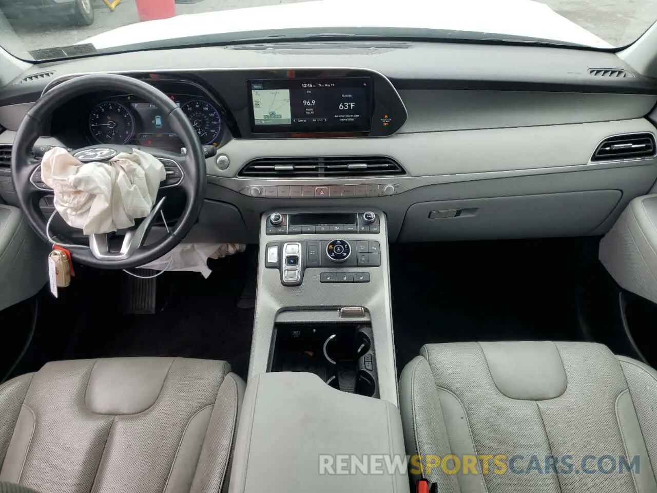 8 fotografías del automóvil dañado KM8R4DHE6MU245060 HYUNDAI PALISADE 2021