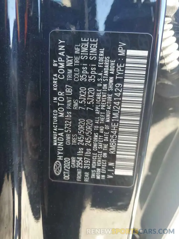 14 fotografías del automóvil dañado KM8R54HE1MU241429 HYUNDAI PALISADE 2021