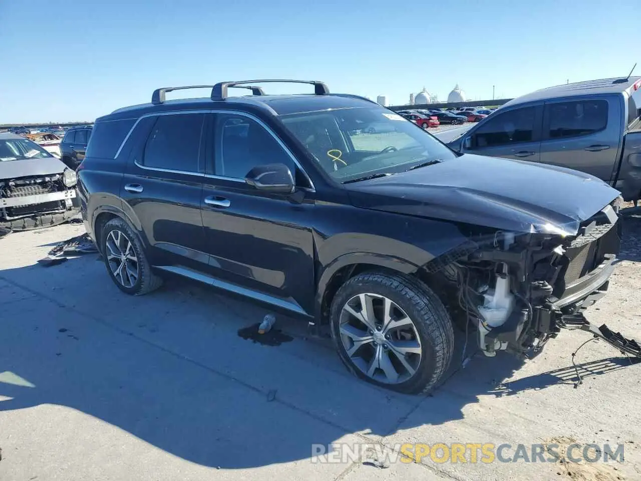4 fotografías del automóvil dañado KM8R54HE1MU241429 HYUNDAI PALISADE 2021