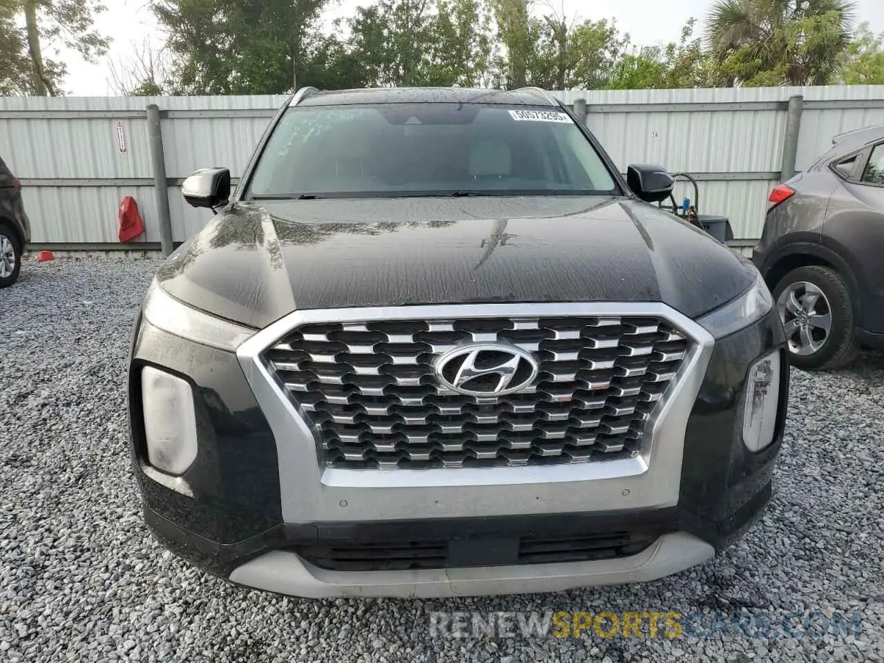 5 fotografías del automóvil dañado KM8R54HE4MU236659 HYUNDAI PALISADE 2021