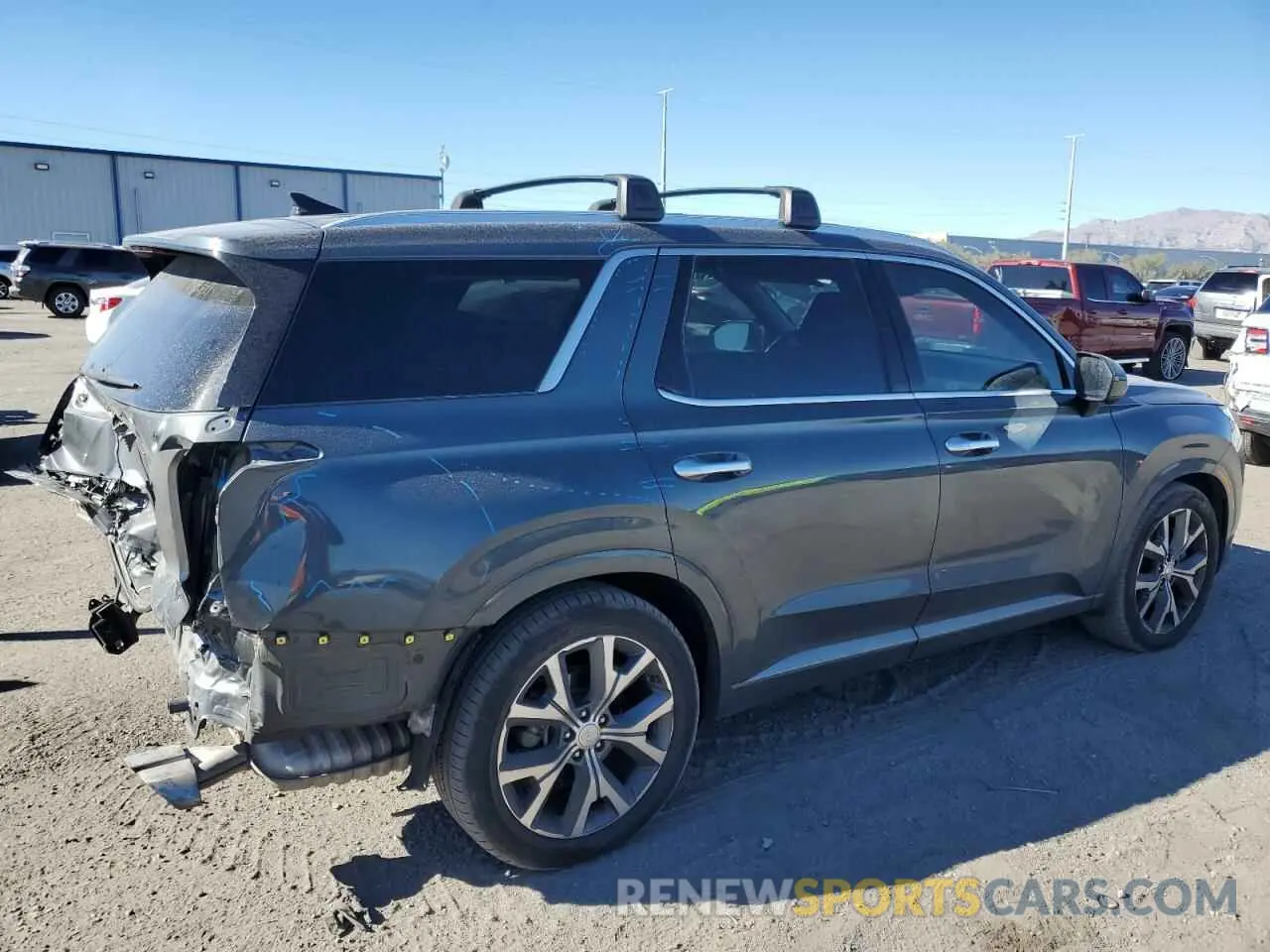 3 fotografías del automóvil dañado KM8R54HE9MU202989 HYUNDAI PALISADE 2021