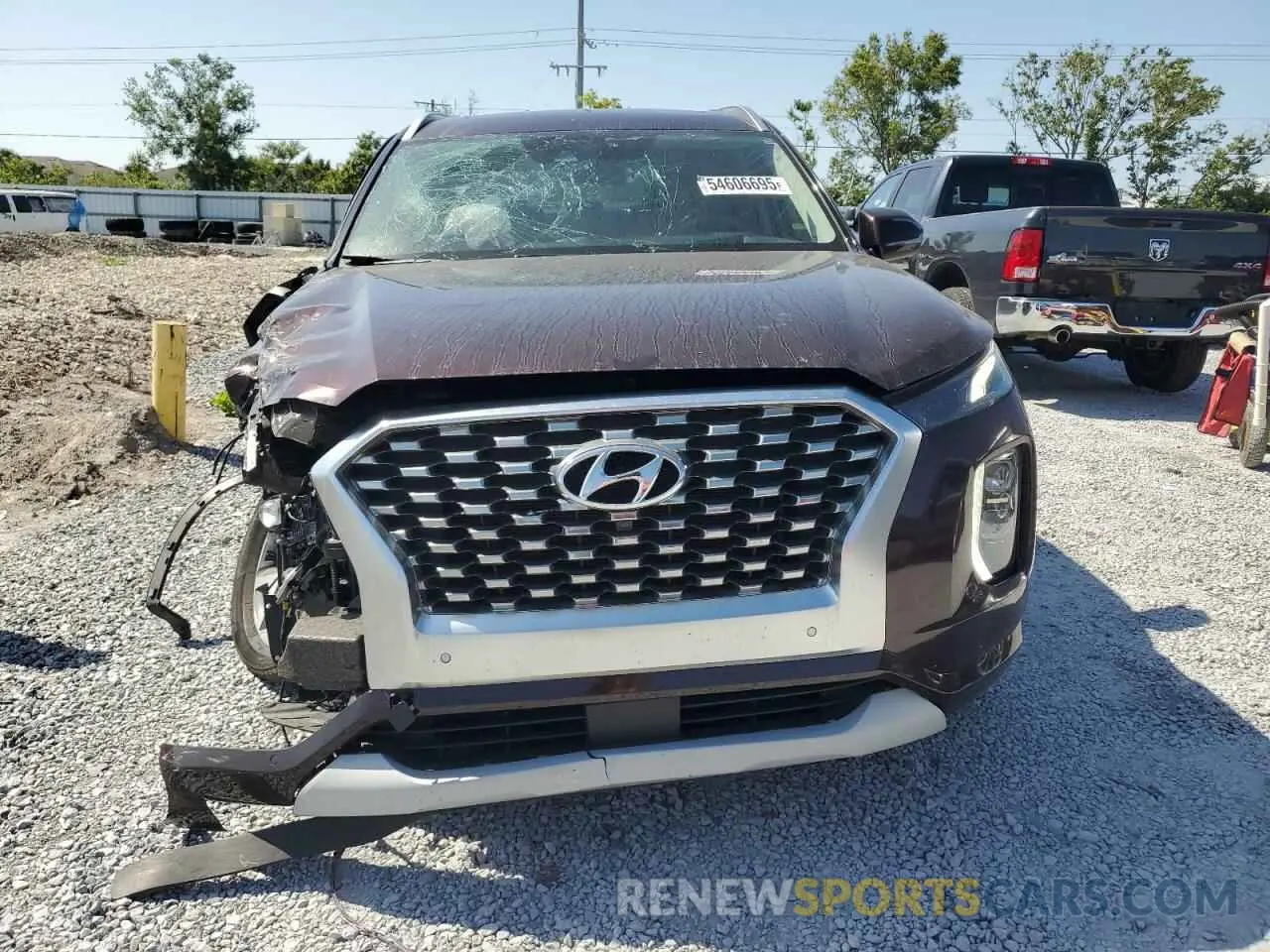 5 fotografías del automóvil dañado KM8R54HEXMU185751 HYUNDAI PALISADE 2021