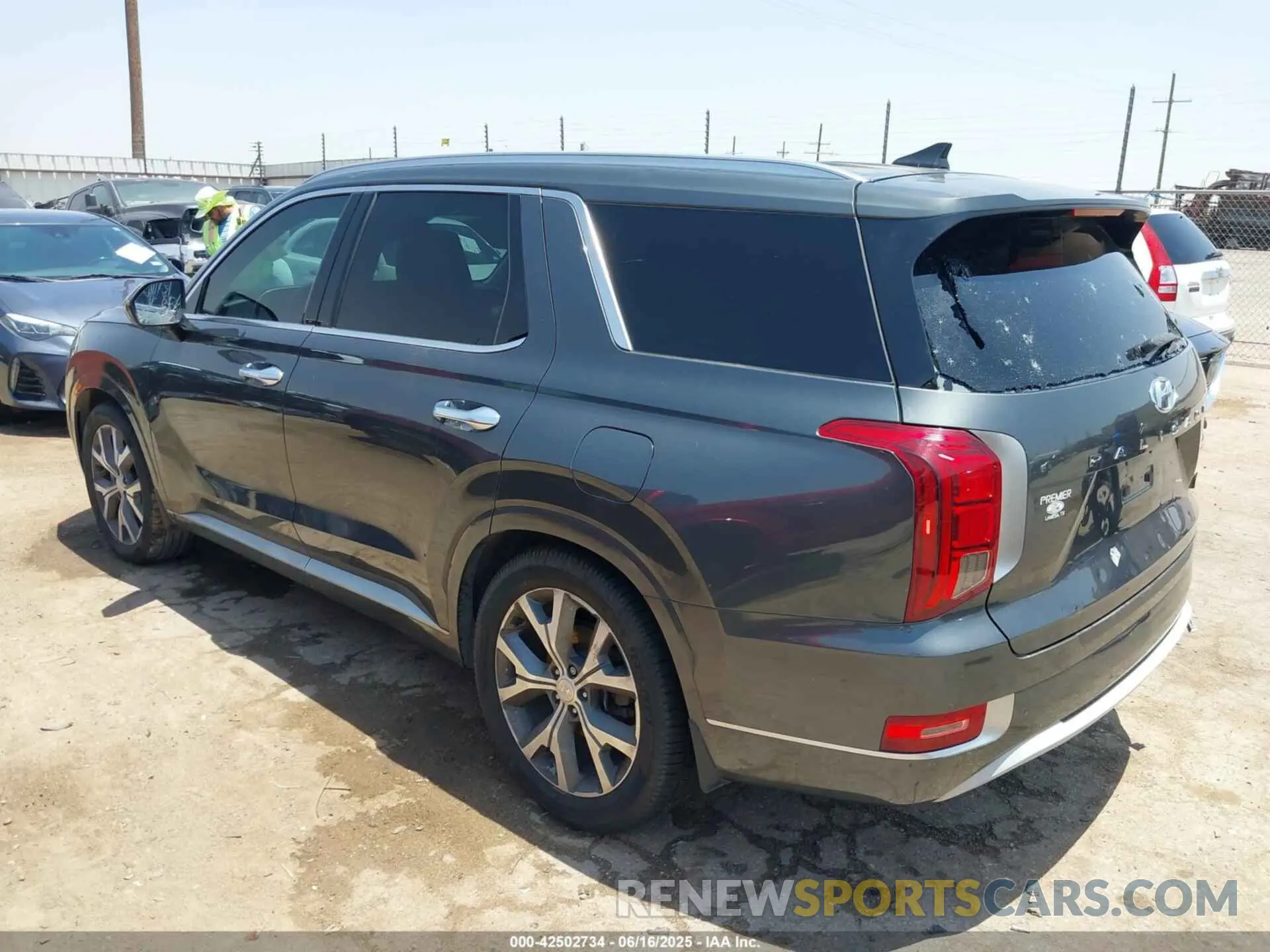 3 fotografías del automóvil dañado KM8R54HEXMU198094 HYUNDAI PALISADE 2021