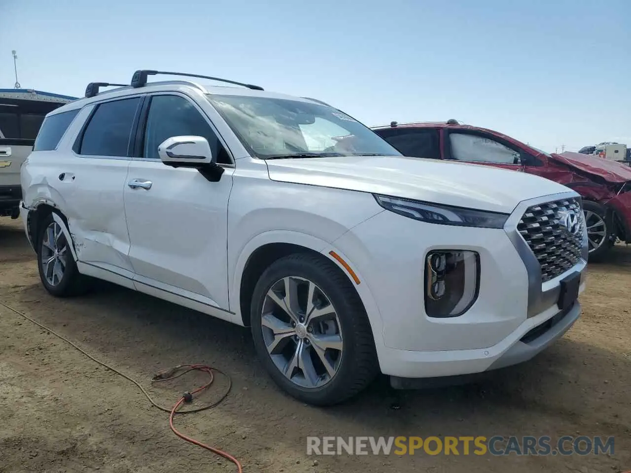 4 fotografías del automóvil dañado KM8R5DHE2MU216734 HYUNDAI PALISADE 2021