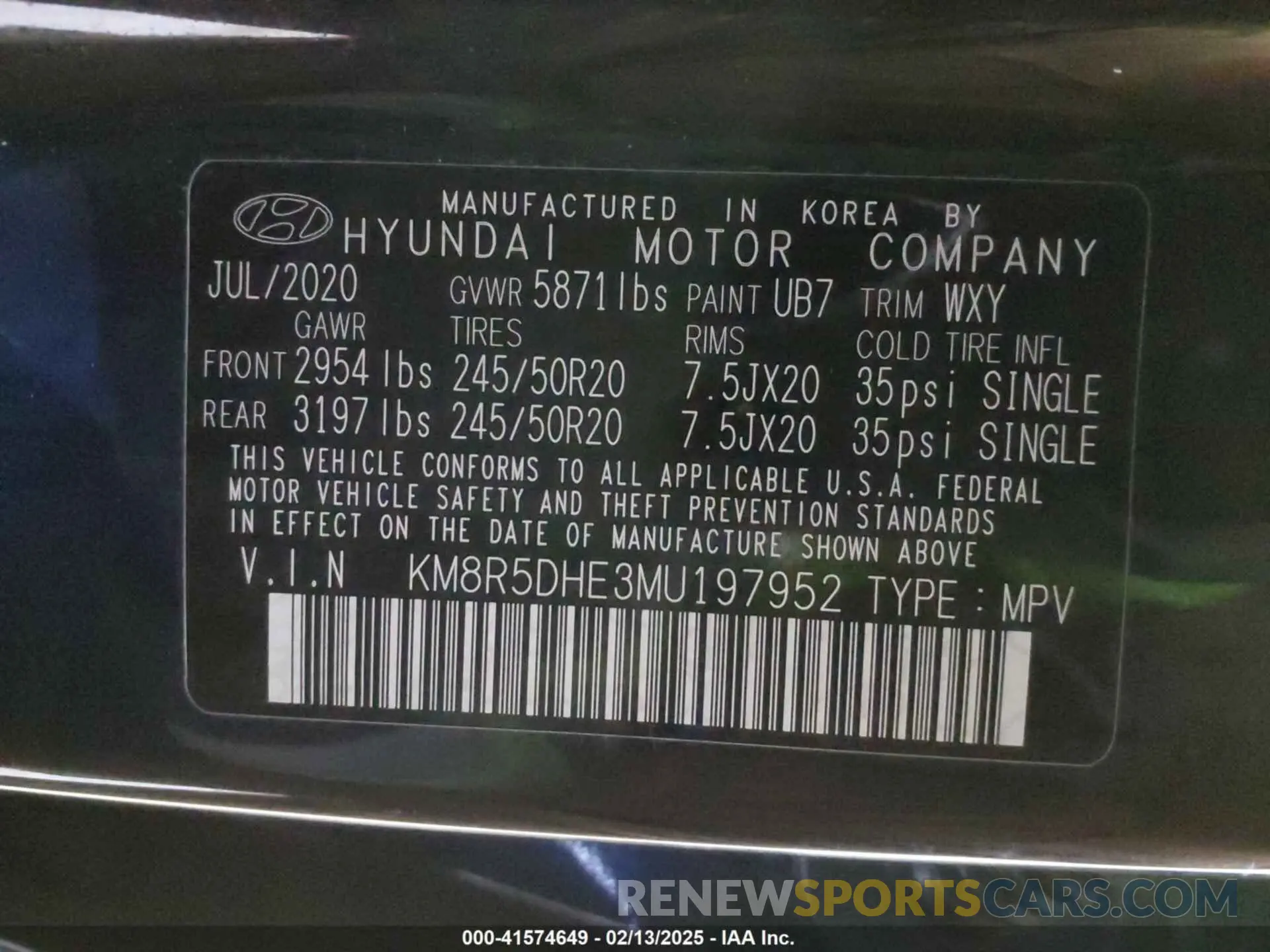 9 fotografías del automóvil dañado KM8R5DHE3MU197952 HYUNDAI PALISADE 2021