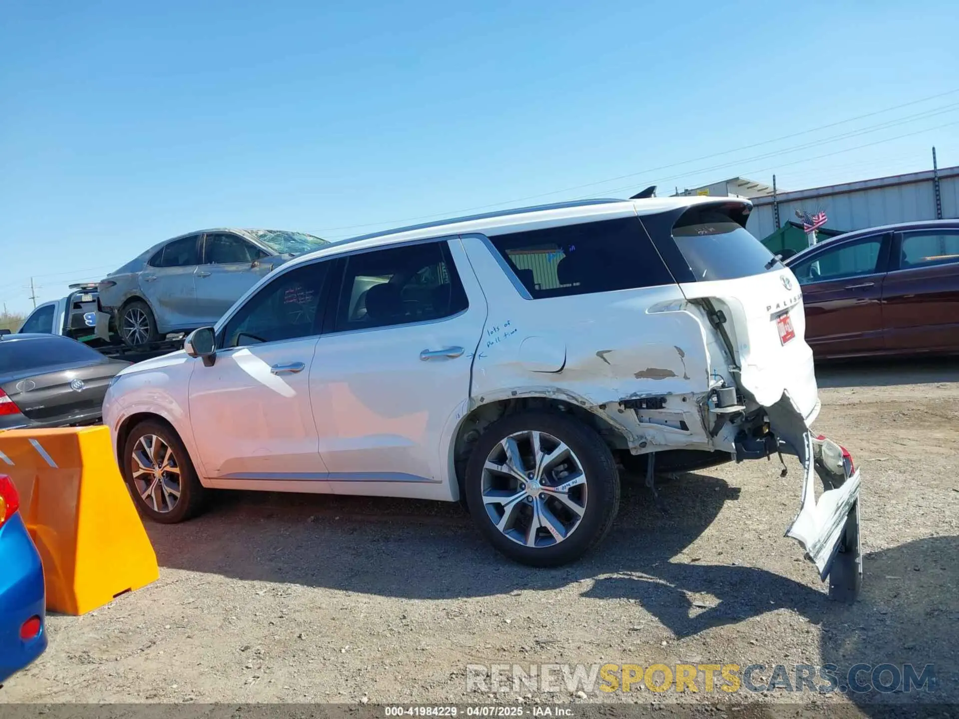 14 fotografías del automóvil dañado KM8R5DHE4MU284453 HYUNDAI PALISADE 2021