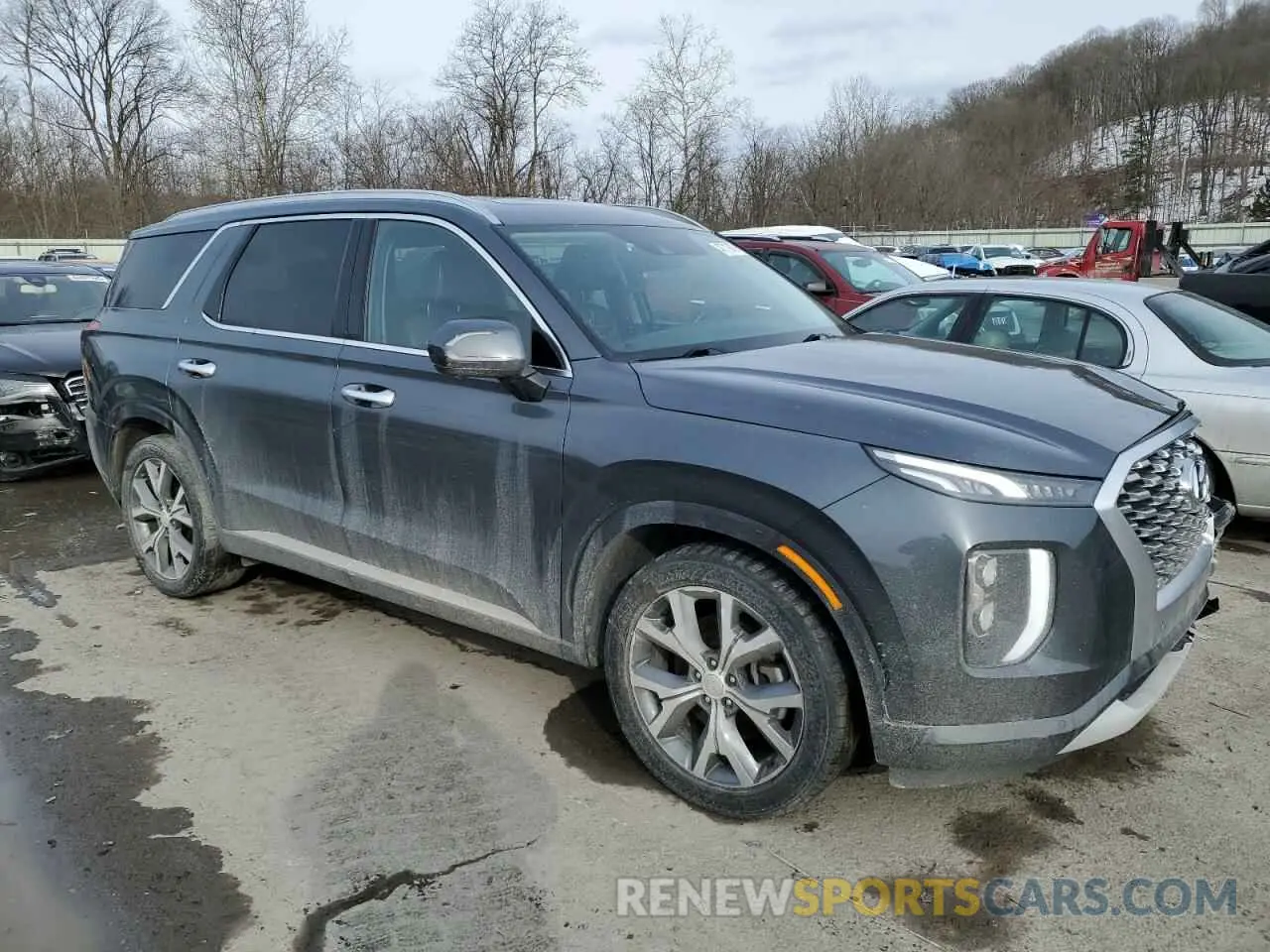 4 fotografías del automóvil dañado KM8R5DHE9MU190665 HYUNDAI PALISADE 2021