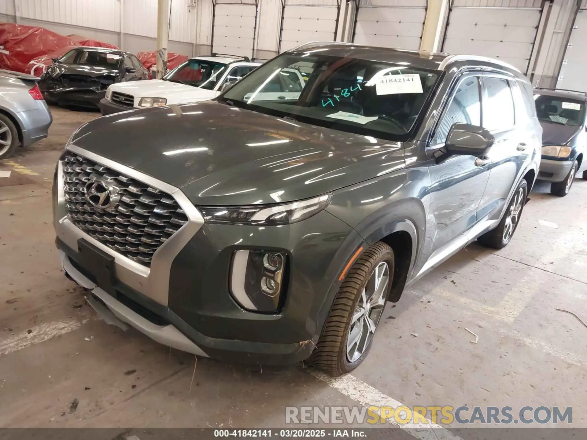2 fotografías del automóvil dañado KM8R5DHE9MU214902 HYUNDAI PALISADE 2021