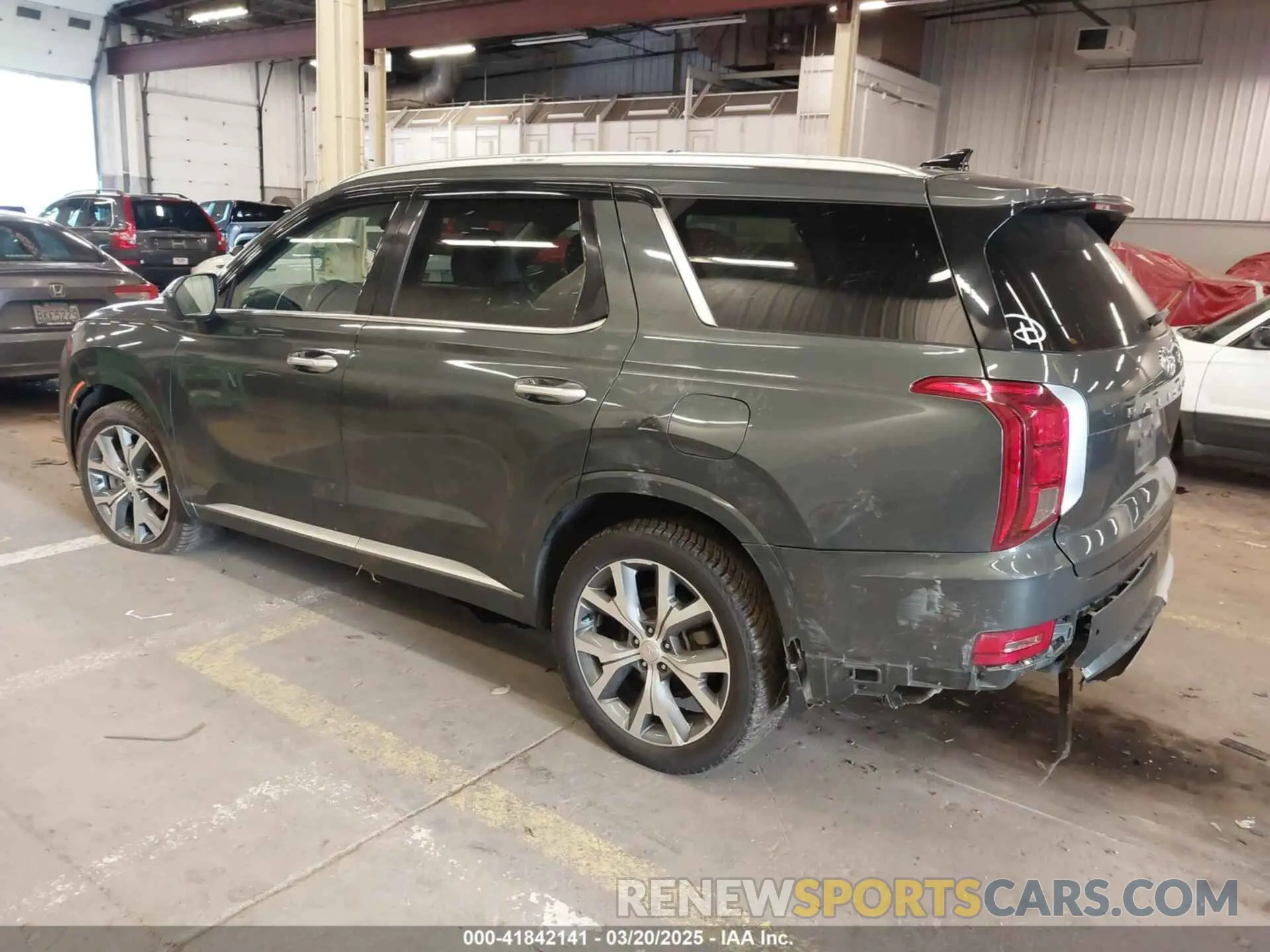 3 fotografías del automóvil dañado KM8R5DHE9MU214902 HYUNDAI PALISADE 2021