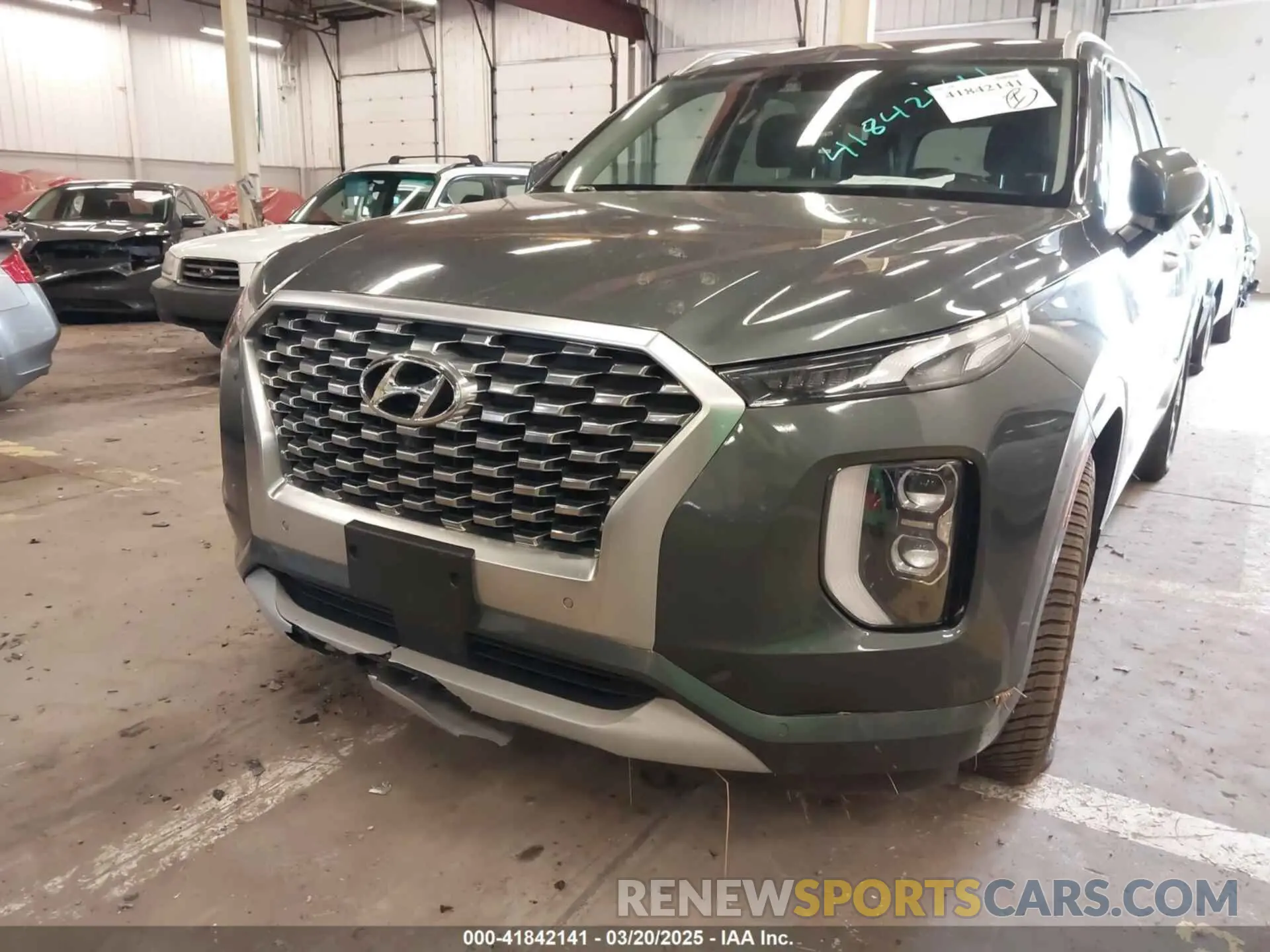 6 fotografías del automóvil dañado KM8R5DHE9MU214902 HYUNDAI PALISADE 2021