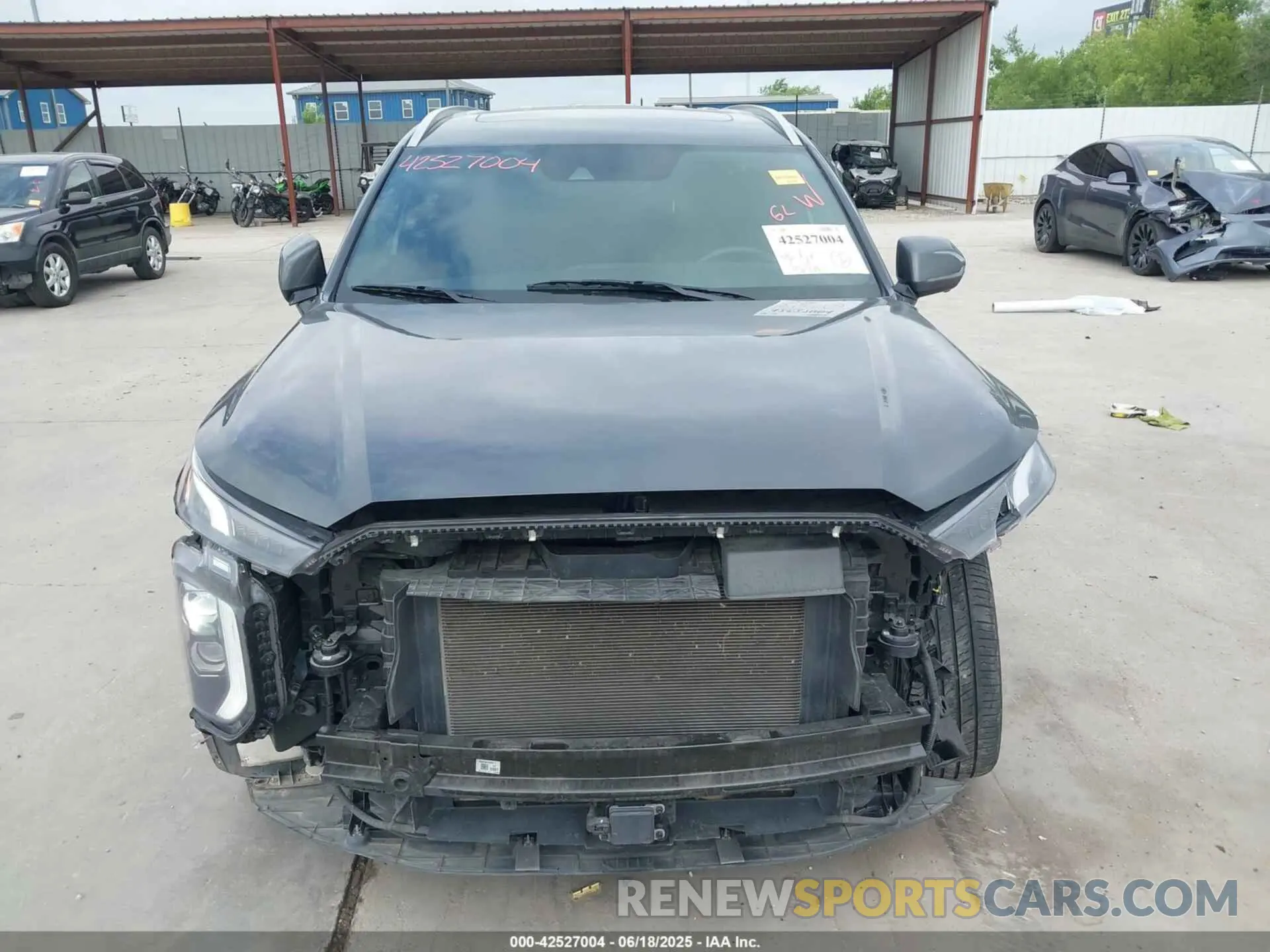 12 fotografías del automóvil dañado KM8R74HE2MU281531 HYUNDAI PALISADE 2021