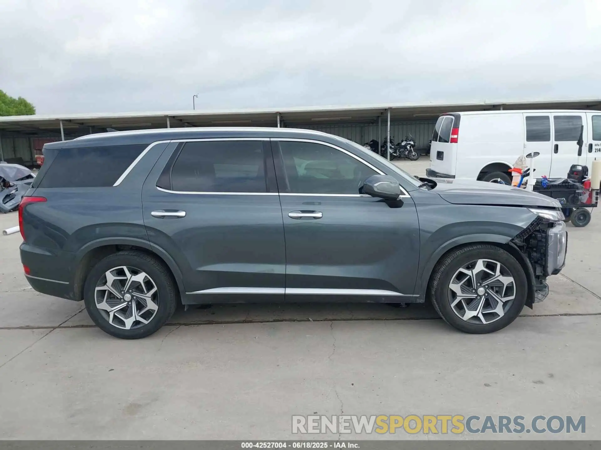 13 fotografías del automóvil dañado KM8R74HE2MU281531 HYUNDAI PALISADE 2021
