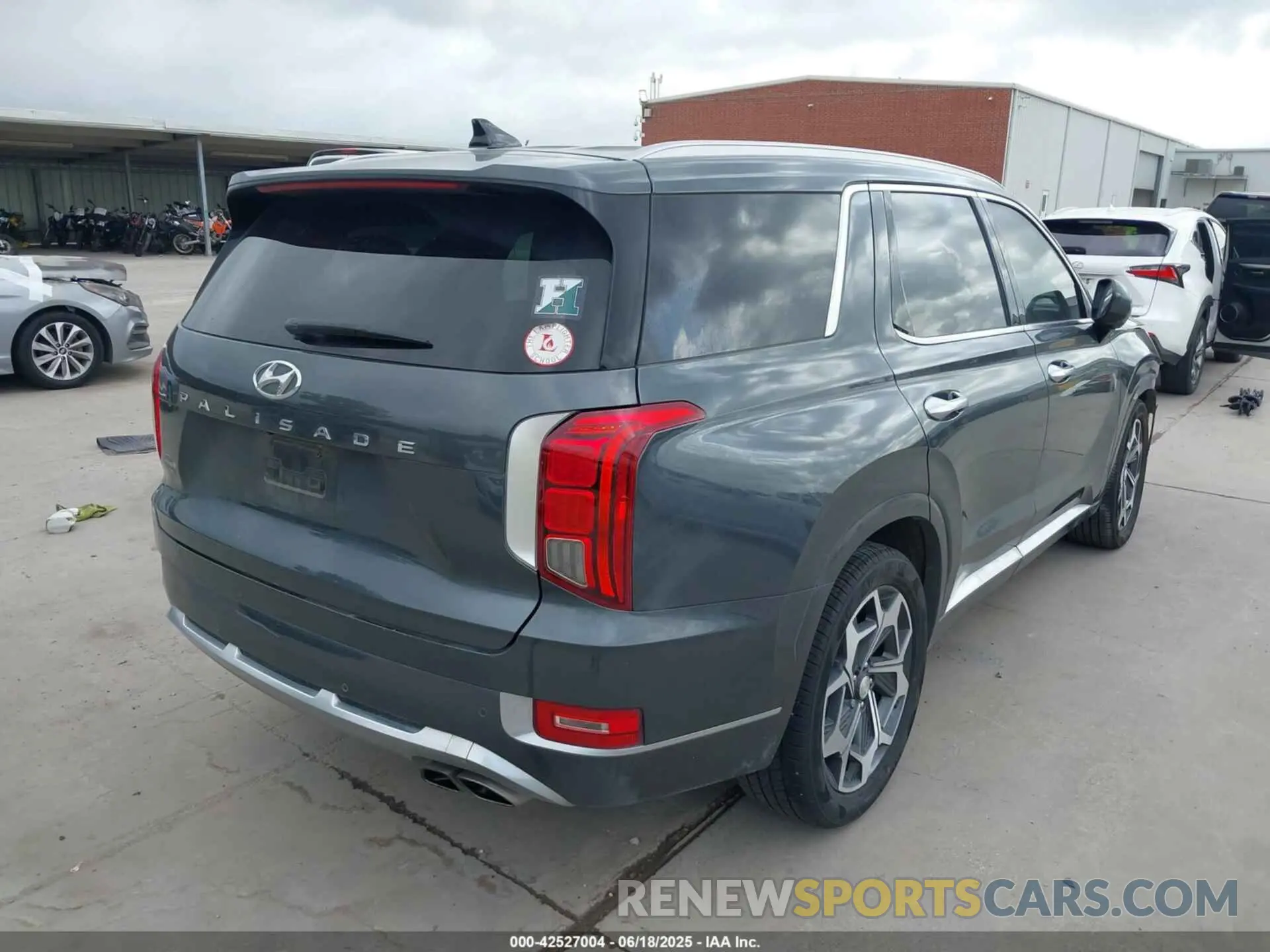 4 fotografías del automóvil dañado KM8R74HE2MU281531 HYUNDAI PALISADE 2021