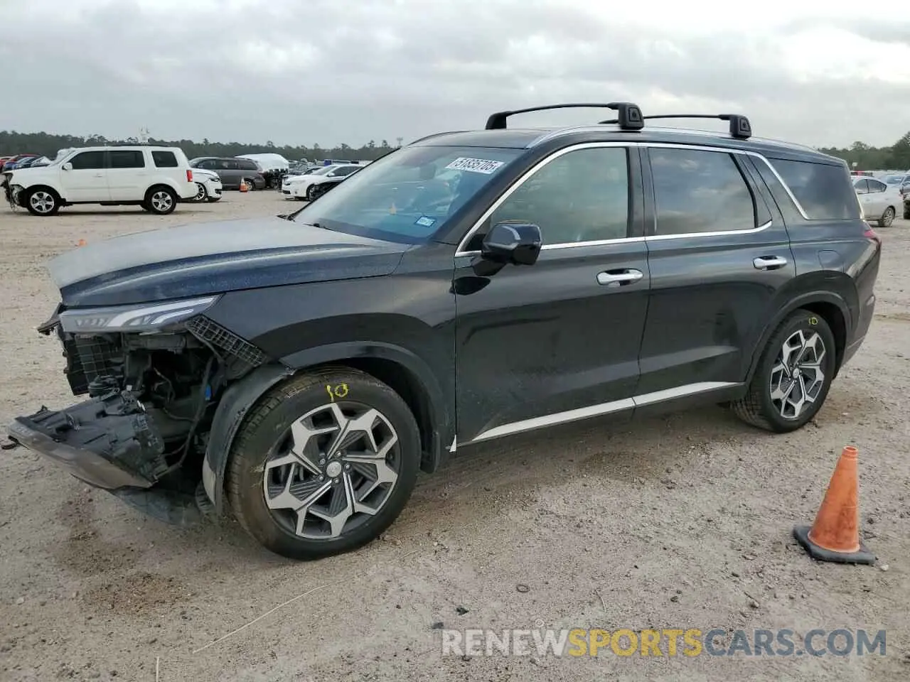 1 fotografías del automóvil dañado KM8R74HE5MU324307 HYUNDAI PALISADE 2021