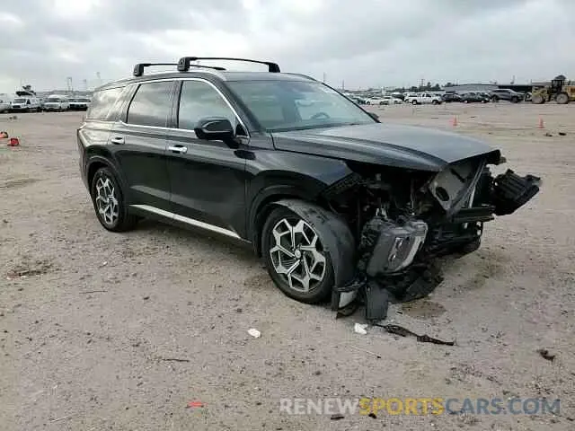 11 fotografías del automóvil dañado KM8R74HE5MU324307 HYUNDAI PALISADE 2021