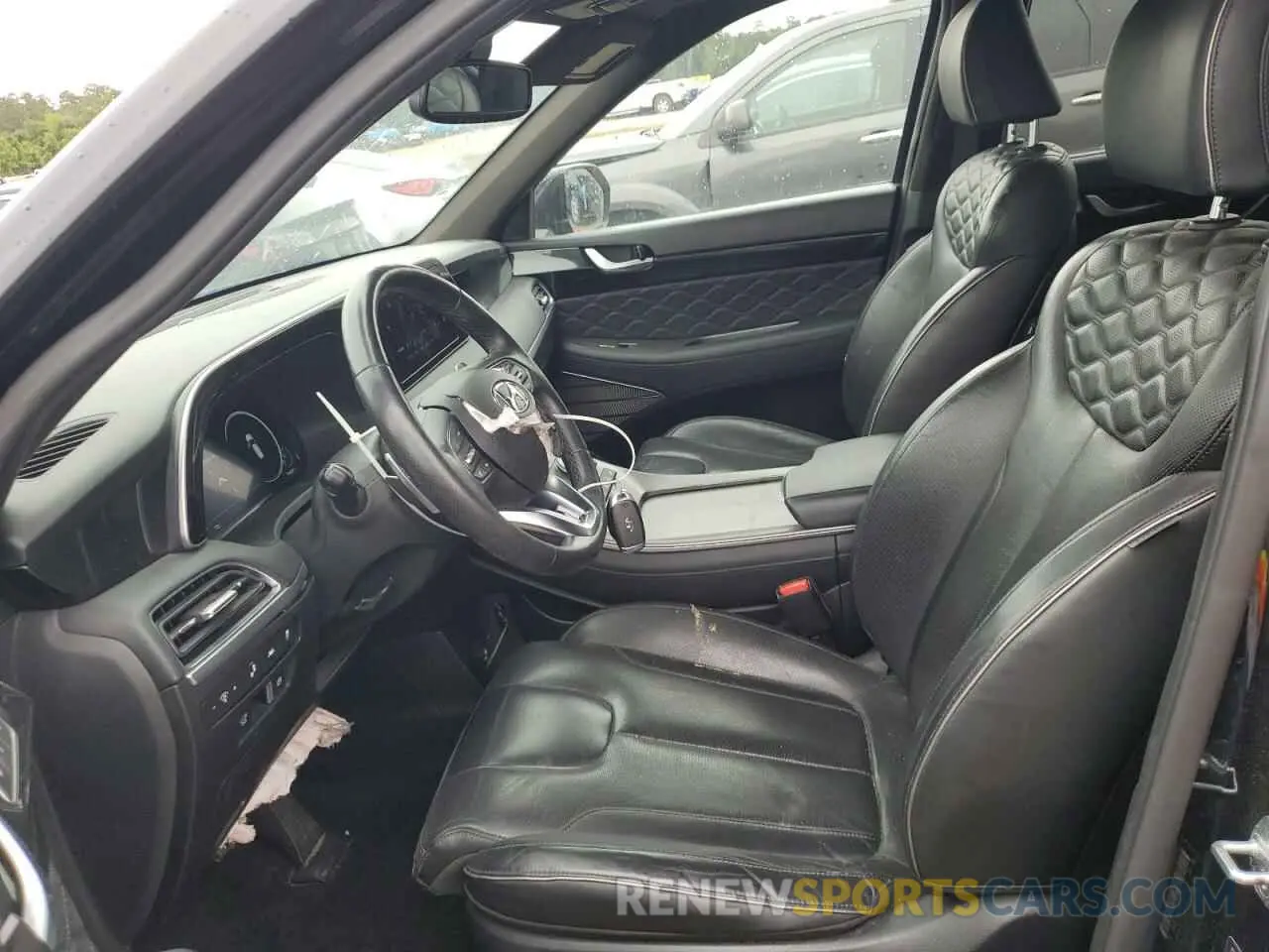 7 fotografías del automóvil dañado KM8R74HE5MU324307 HYUNDAI PALISADE 2021