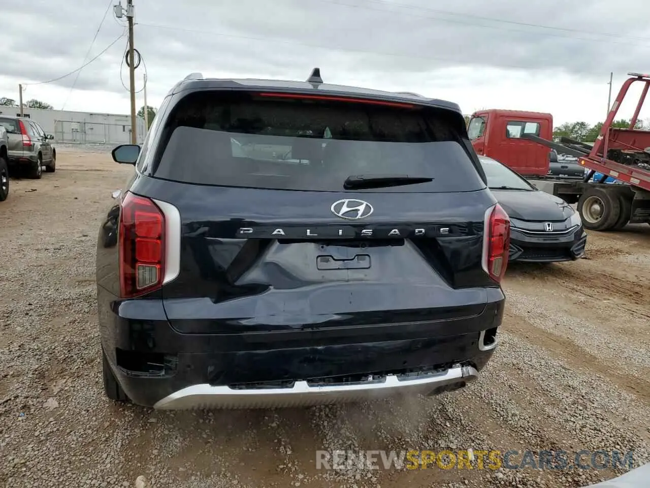 6 fotografías del automóvil dañado KM8R74HE7MU324910 HYUNDAI PALISADE 2021