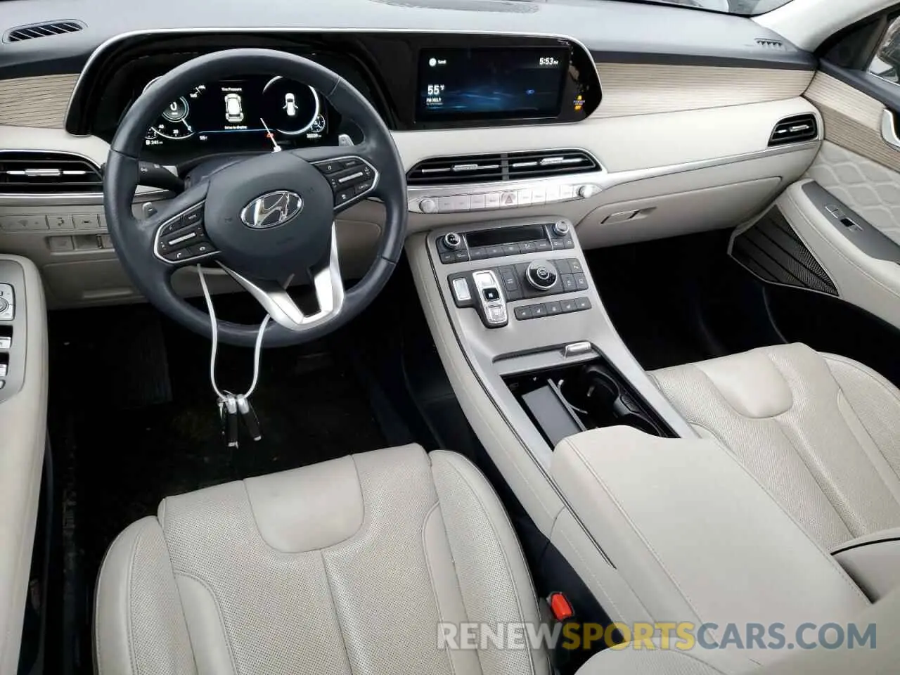 8 fotografías del automóvil dañado KM8R74HE7MU324910 HYUNDAI PALISADE 2021