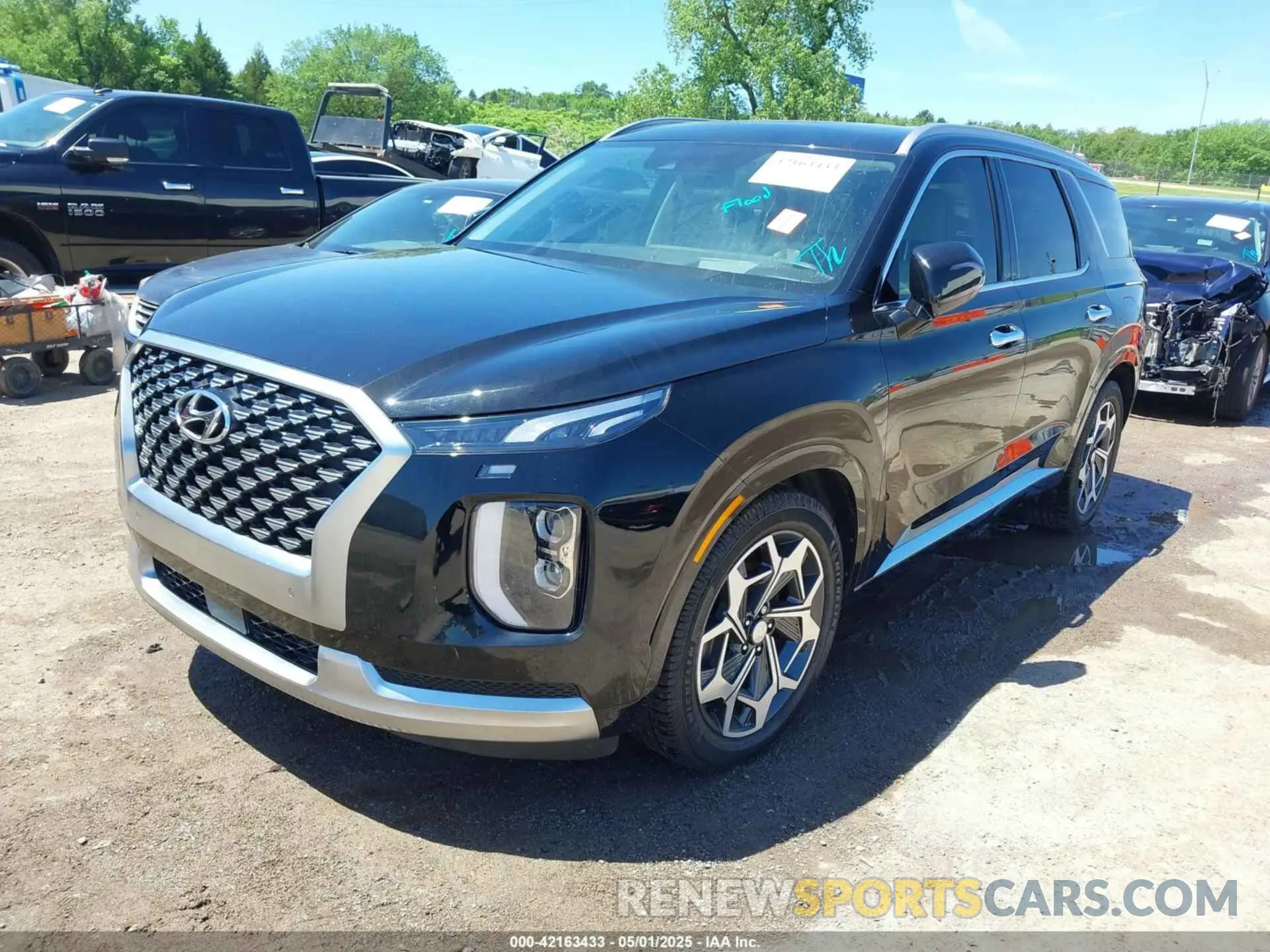 2 fotografías del automóvil dañado KM8R7DHE0MU206472 HYUNDAI PALISADE 2021