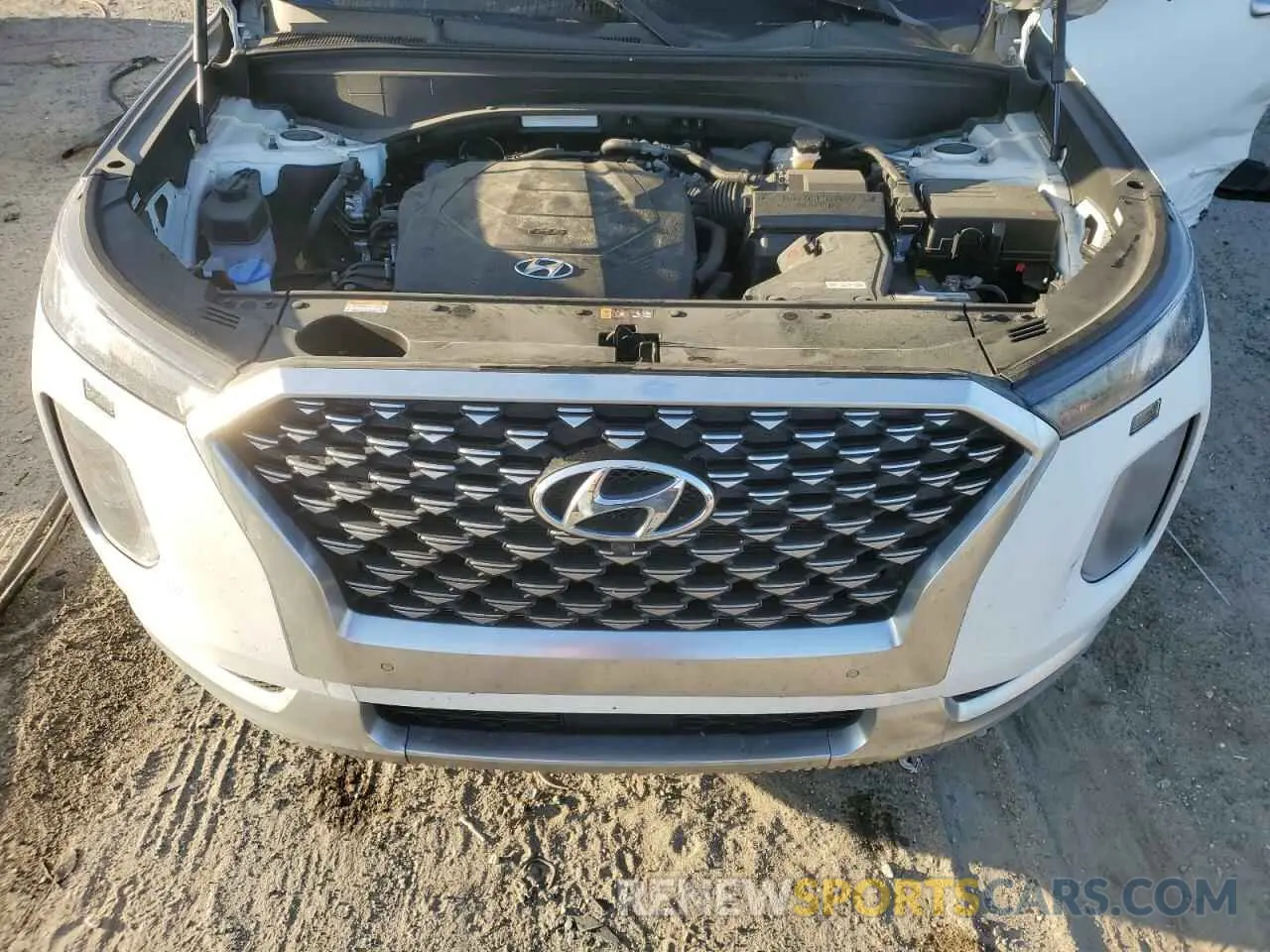 12 fotografías del automóvil dañado KM8R7DHE0MU314204 HYUNDAI PALISADE 2021