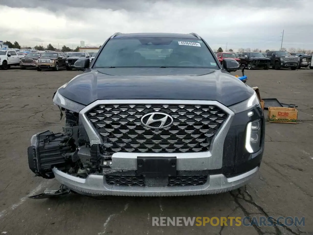 5 fotografías del automóvil dañado KM8R7DHE1MU334039 HYUNDAI PALISADE 2021