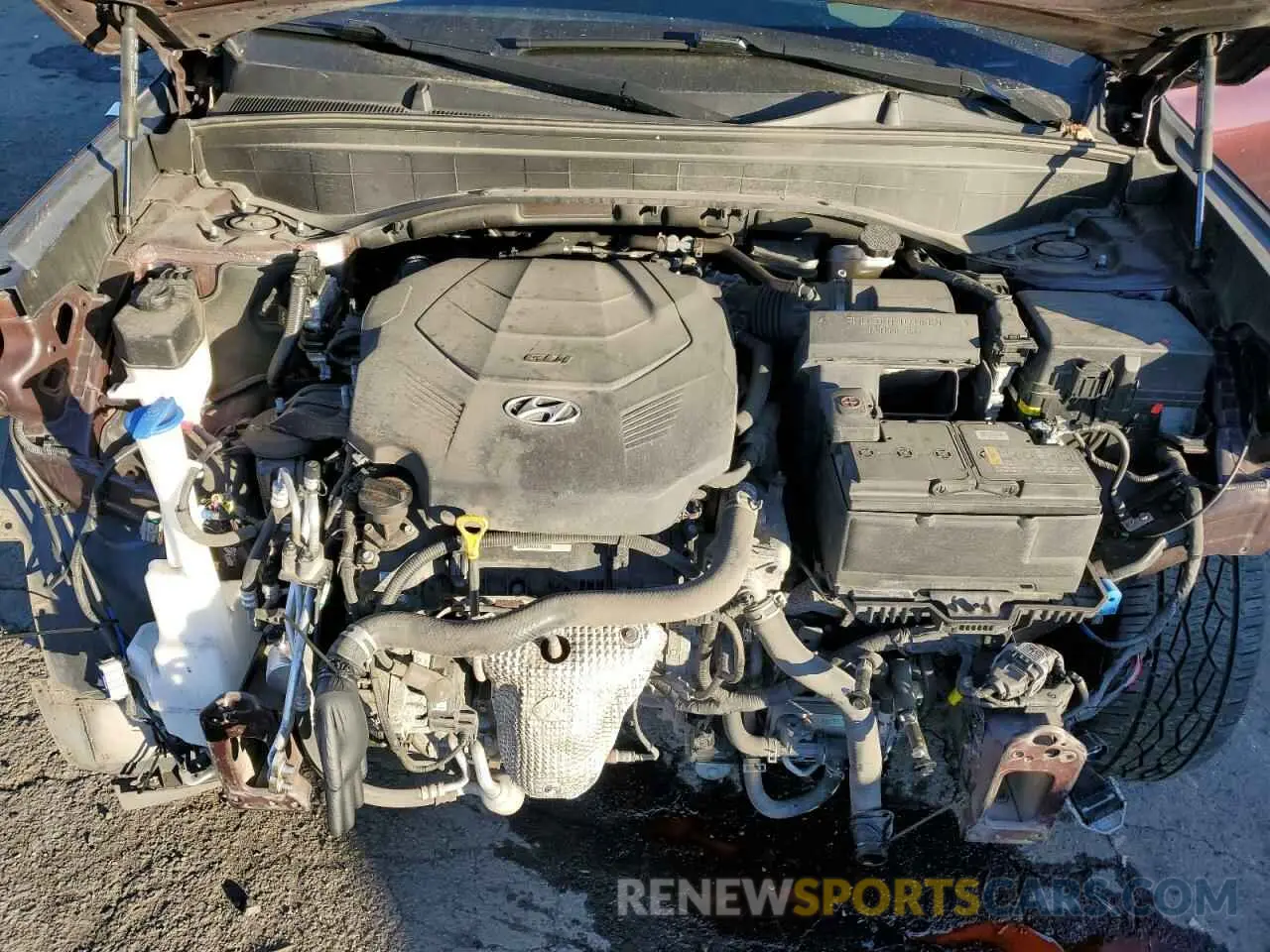 12 fotografías del automóvil dañado KM8R7DHE1MU334638 HYUNDAI PALISADE 2021