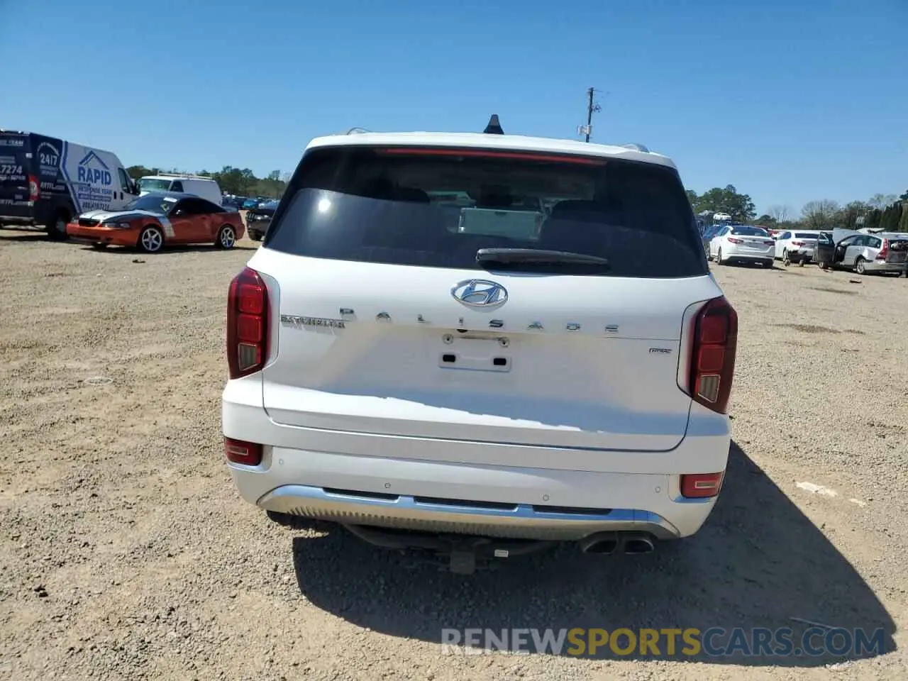 6 fotografías del automóvil dañado KM8R7DHEXMU228740 HYUNDAI PALISADE 2021