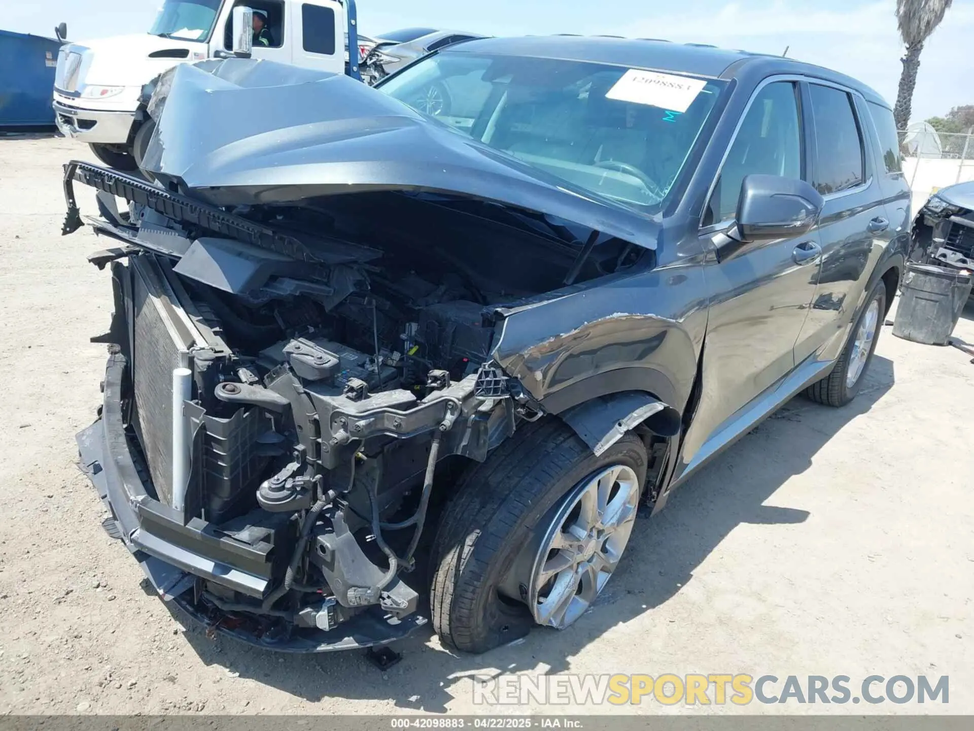 2 fotografías del automóvil dañado KM8R14HE2NU483403 HYUNDAI PALISADE 2022