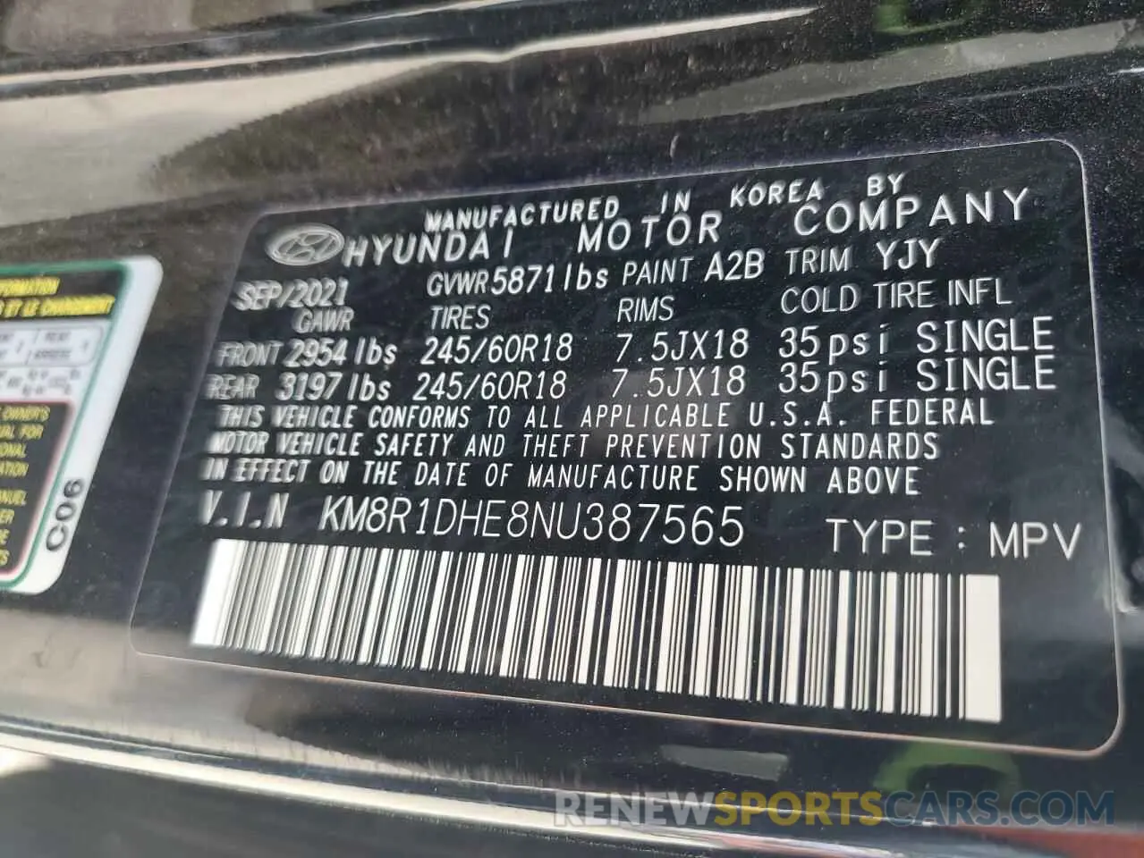 14 fotografías del automóvil dañado KM8R1DHE8NU387565 HYUNDAI PALISADE 2022