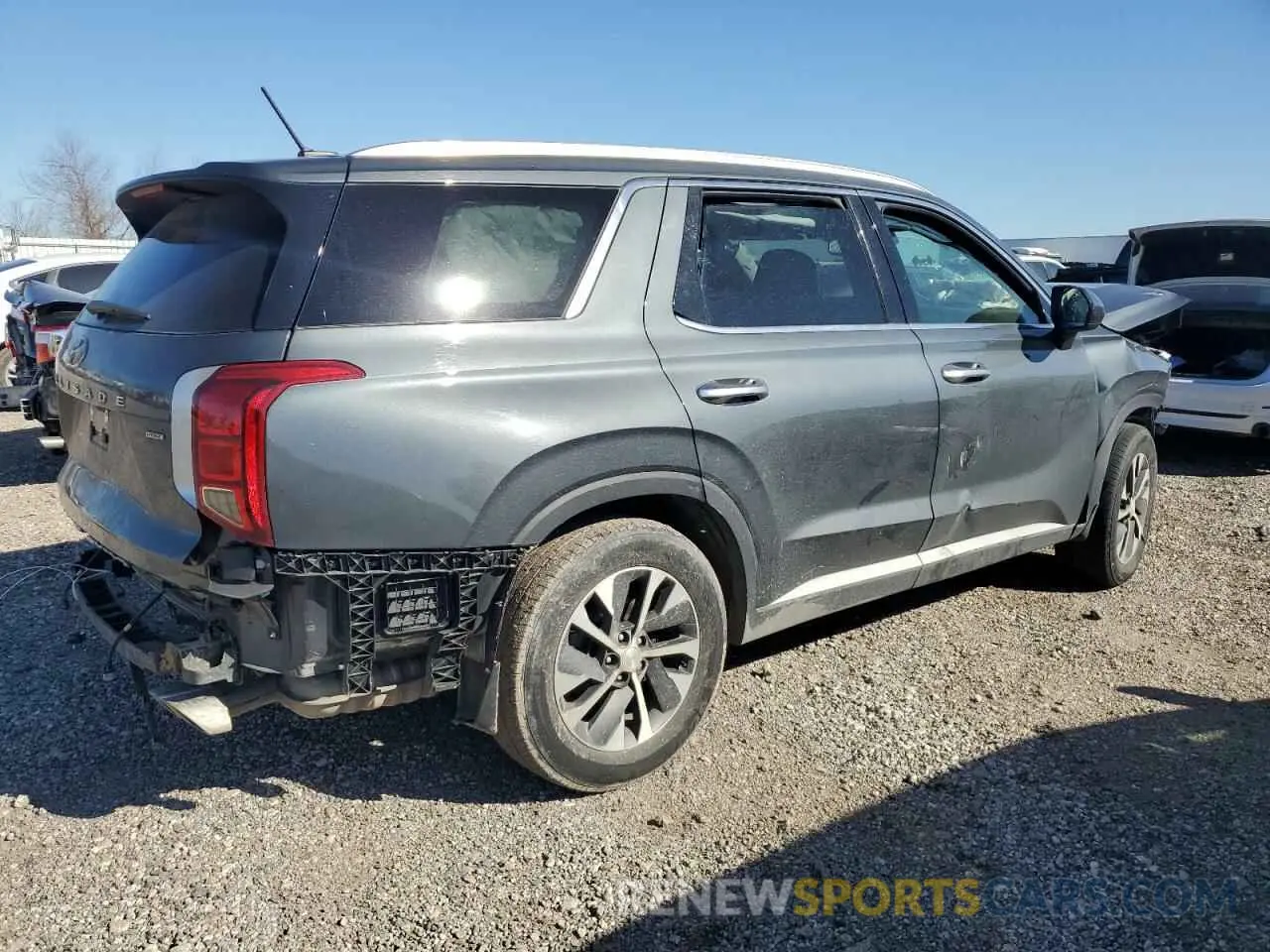 3 fotografías del automóvil dañado KM8R2DHE6NU453365 HYUNDAI PALISADE 2022