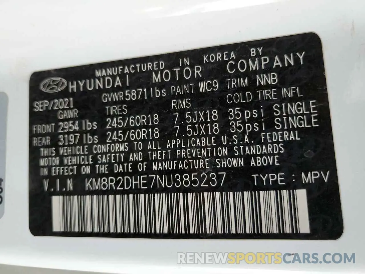 12 fotografías del automóvil dañado KM8R2DHE7NU385237 HYUNDAI PALISADE 2022