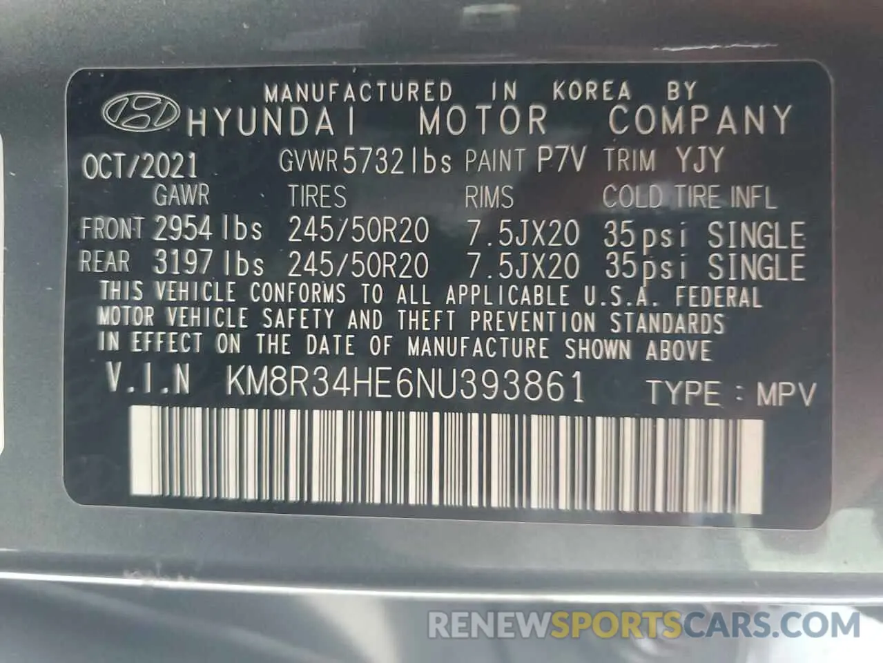 16 fotografías del automóvil dañado KM8R34HE6NU393861 HYUNDAI PALISADE 2022