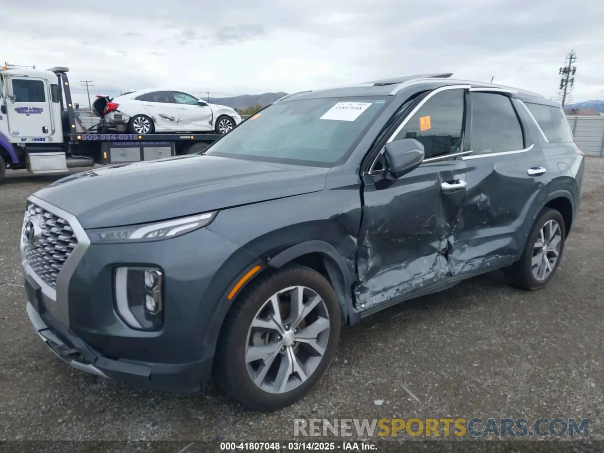 2 fotografías del automóvil dañado KM8R34HE7NU360772 HYUNDAI PALISADE 2022