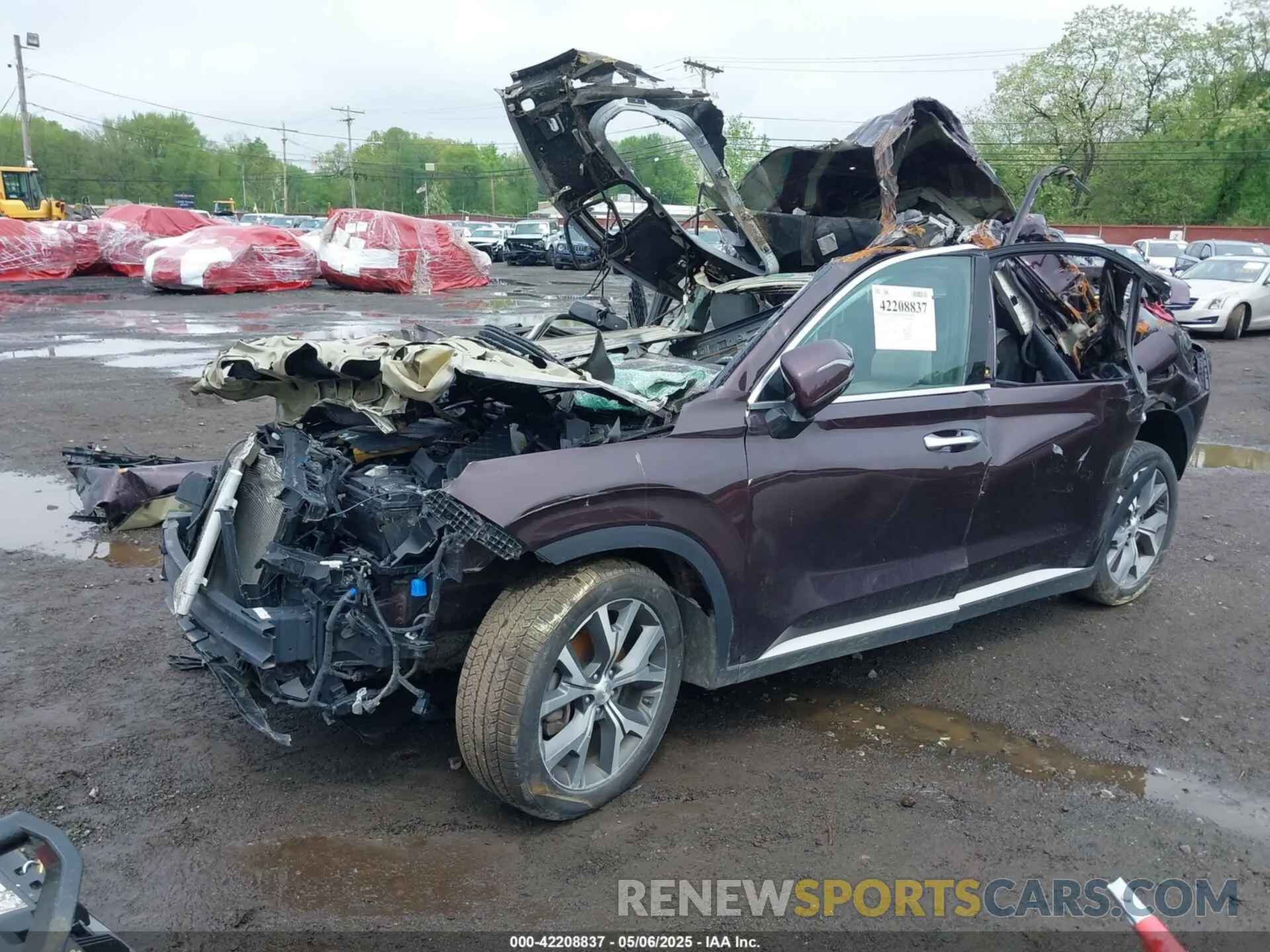 2 fotografías del automóvil dañado KM8R3DHE6NU379149 HYUNDAI PALISADE 2022