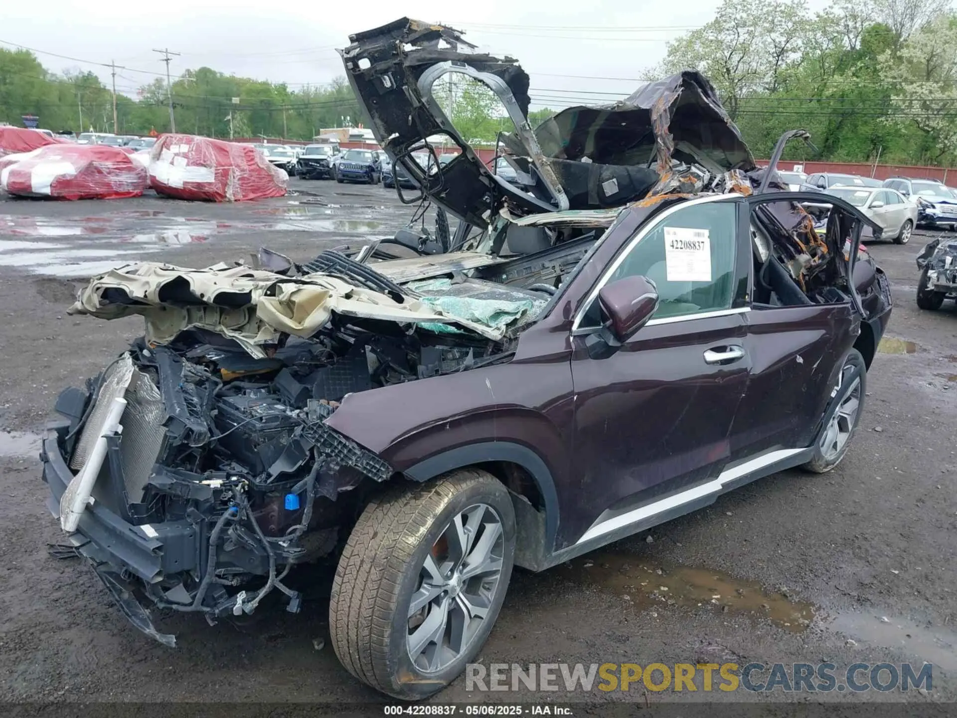 6 fotografías del automóvil dañado KM8R3DHE6NU379149 HYUNDAI PALISADE 2022