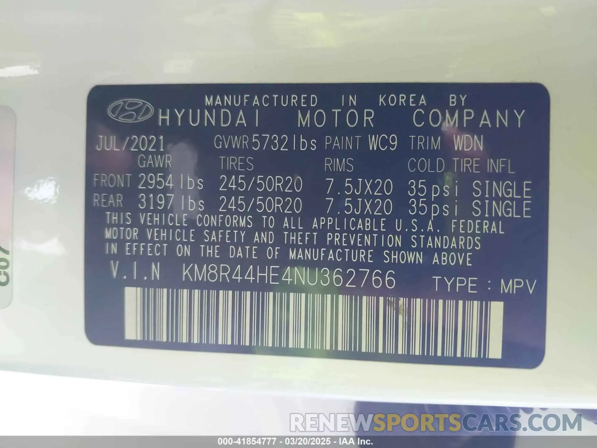 9 fotografías del automóvil dañado KM8R44HE4NU362766 HYUNDAI PALISADE 2022