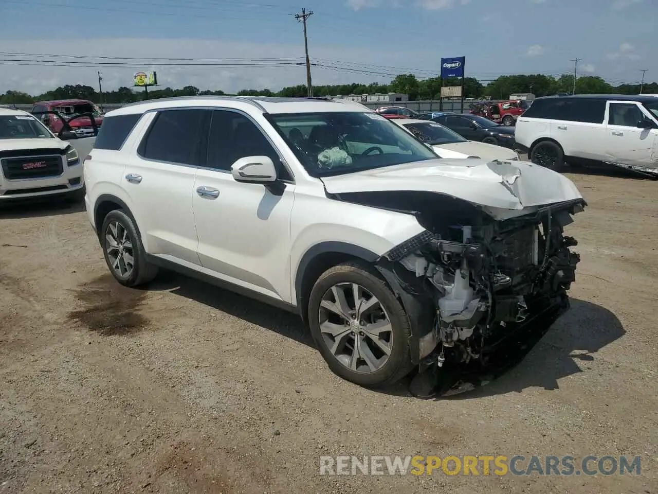 4 fotografías del automóvil dañado KM8R44HE6NU338369 HYUNDAI PALISADE 2022