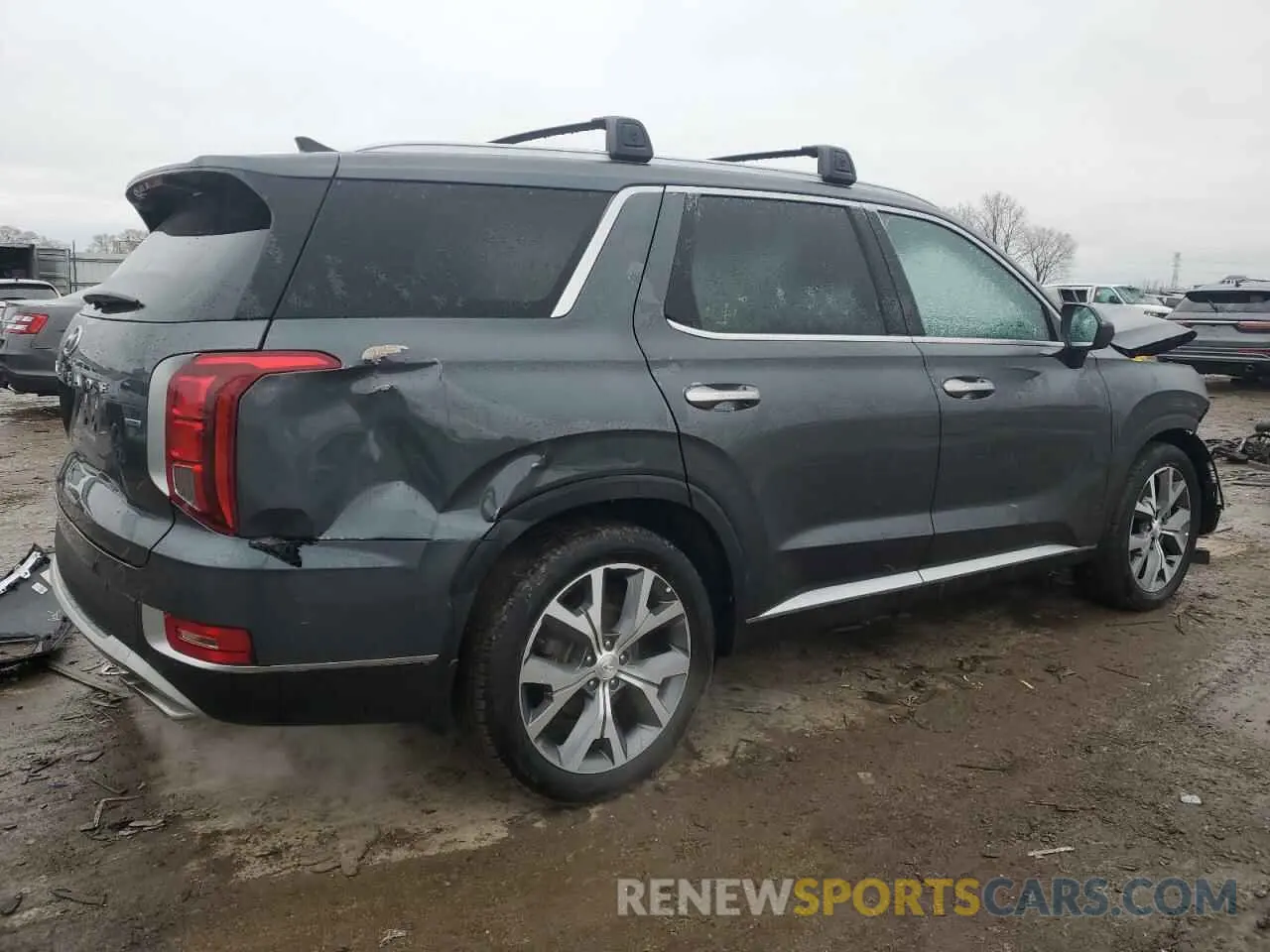 3 fotografías del automóvil dañado KM8R4DHE0NU460547 HYUNDAI PALISADE 2022
