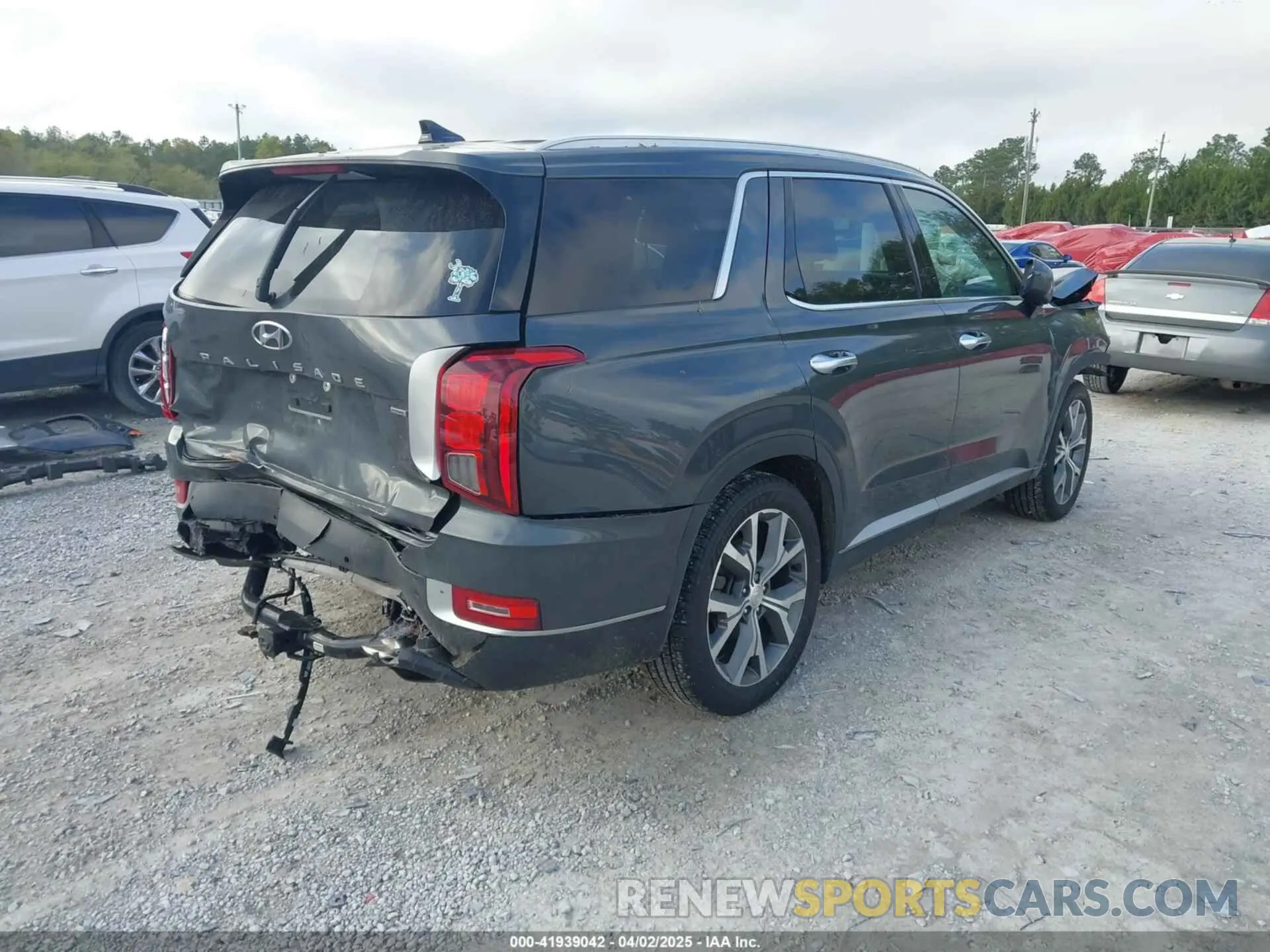 4 fotografías del automóvil dañado KM8R4DHE1NU418307 HYUNDAI PALISADE 2022