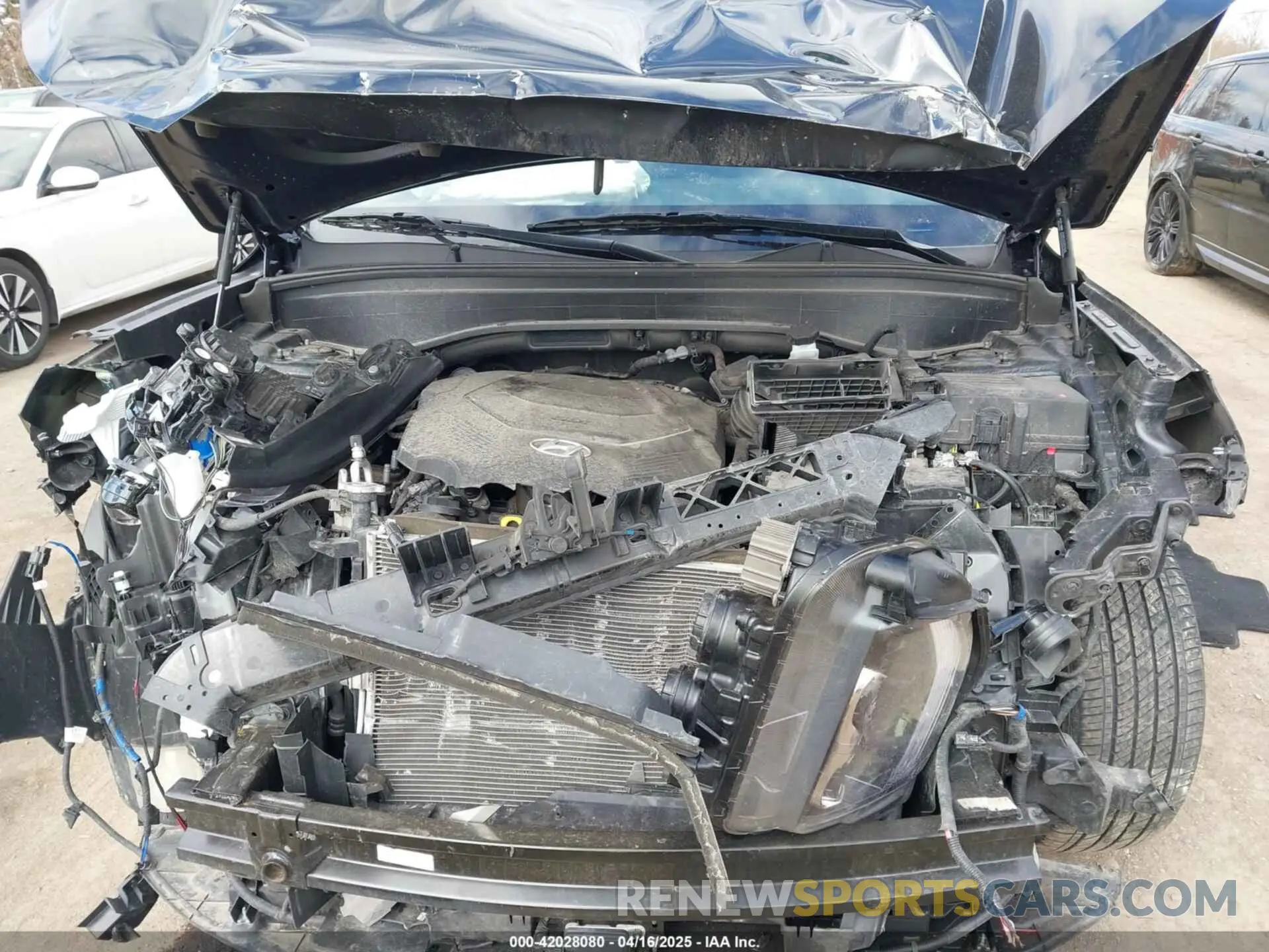 10 fotografías del automóvil dañado KM8R4DHE3NU457853 HYUNDAI PALISADE 2022