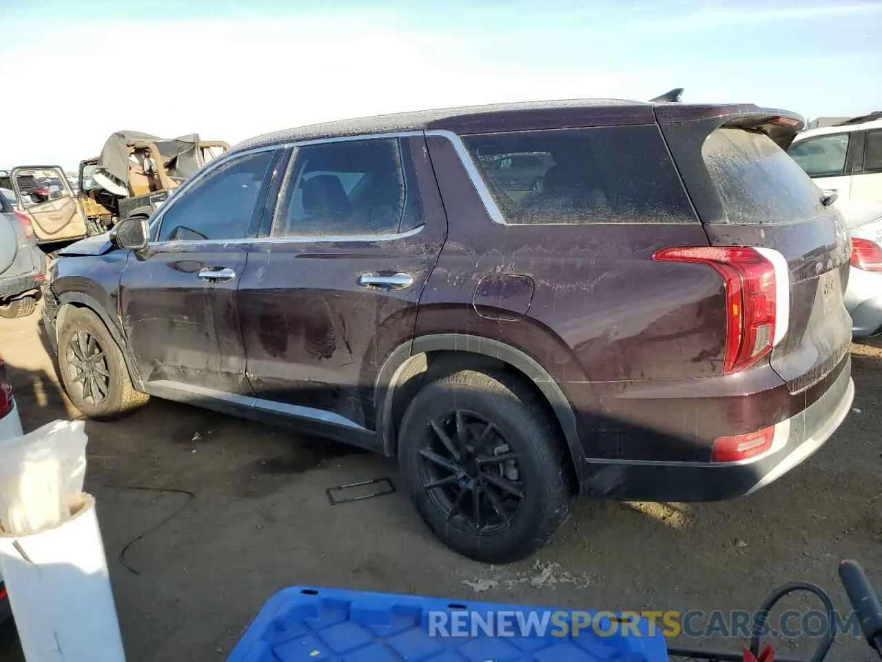 2 fotografías del automóvil dañado KM8R4DHE4NU355347 HYUNDAI PALISADE 2022