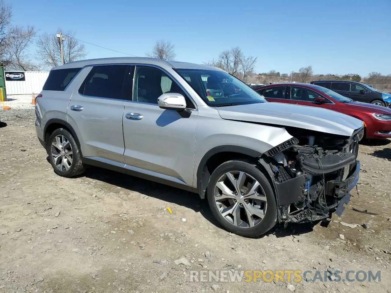 4 fotografías del automóvil dañado KM8R4DHE4NU423436 HYUNDAI PALISADE 2022