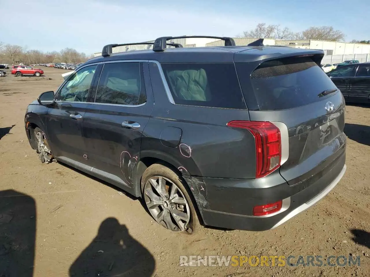 2 fotografías del automóvil dañado KM8R4DHE9NU384200 HYUNDAI PALISADE 2022