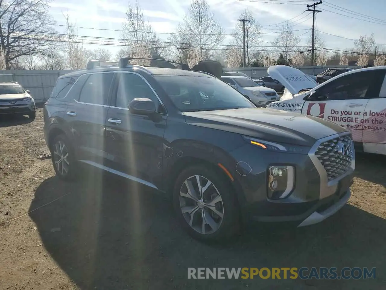 4 fotografías del automóvil dañado KM8R4DHE9NU384200 HYUNDAI PALISADE 2022
