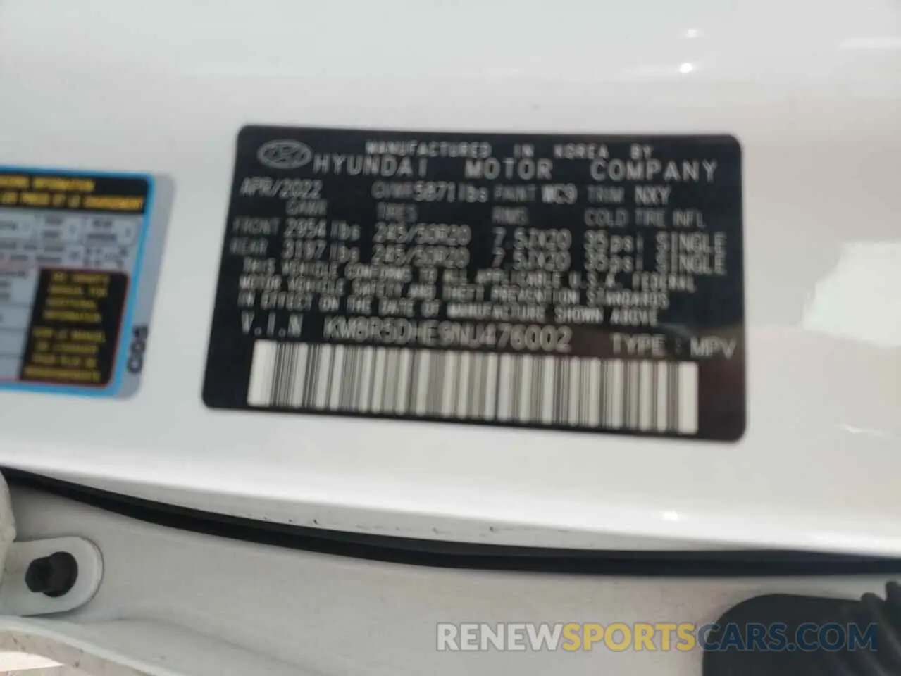14 fotografías del automóvil dañado KM8R5DHE9NU476002 HYUNDAI PALISADE 2022